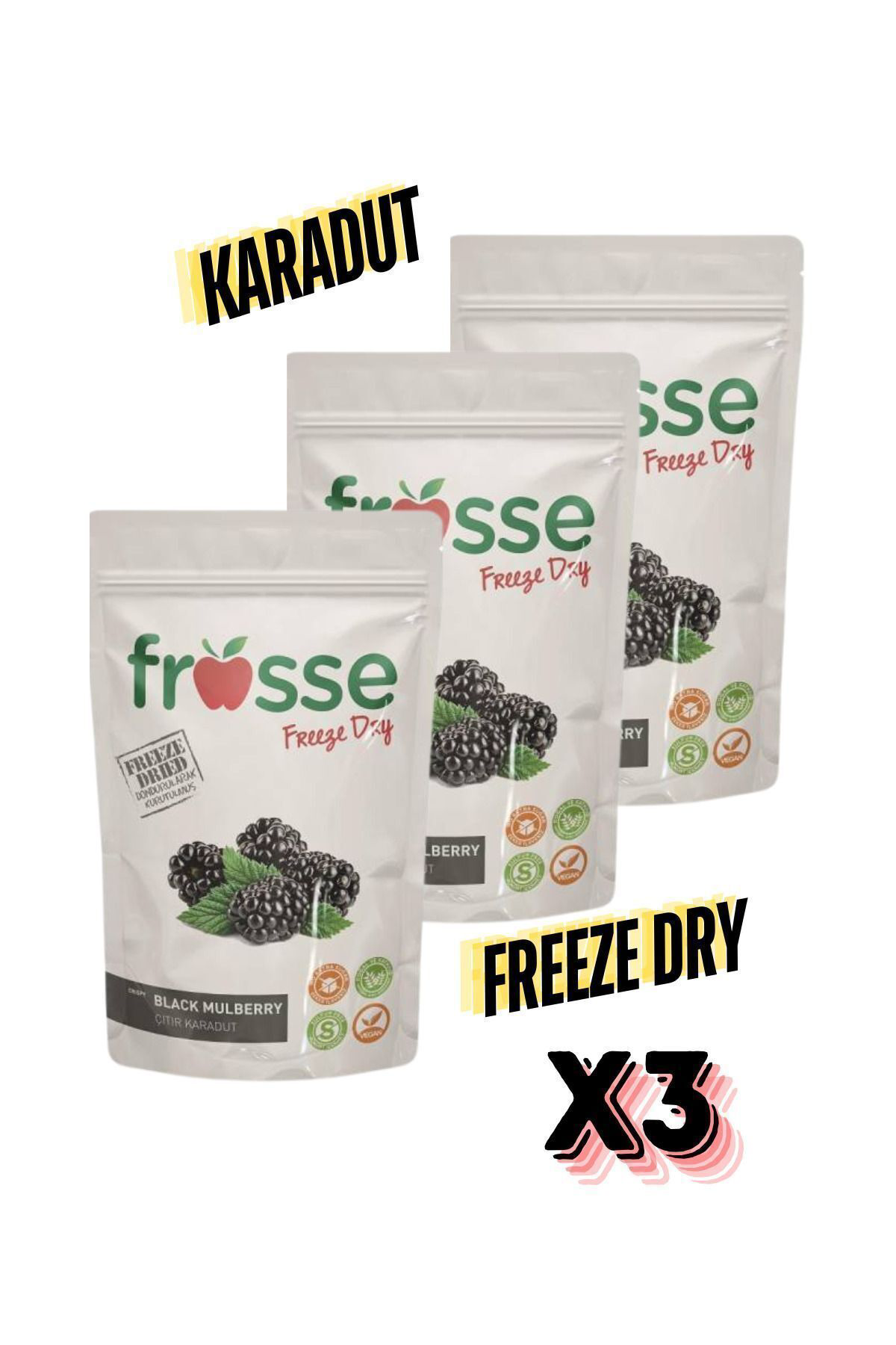 Frosse Karadut Kitiri - Freeze Dried - Üretici Firmadan Dondurularak Kur