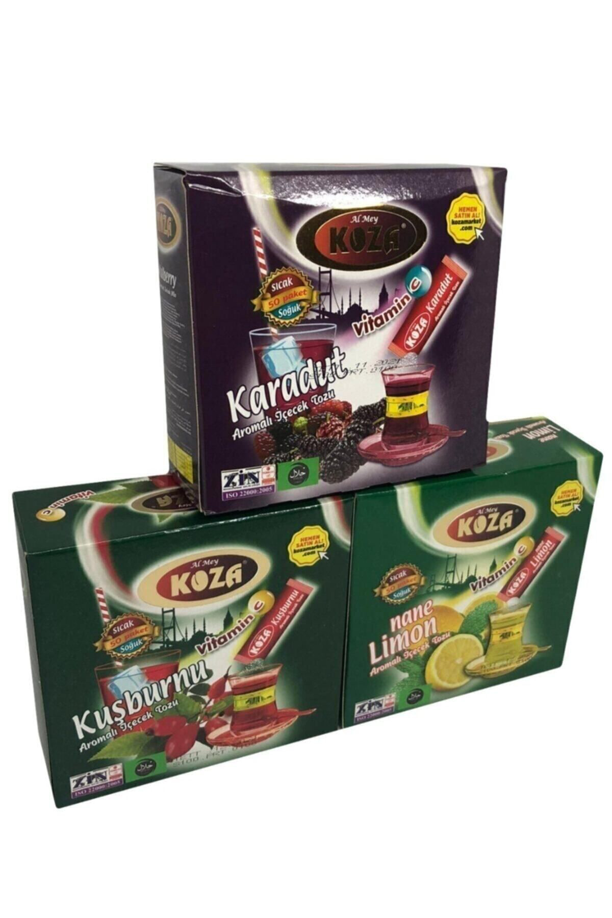 Koza Karadut- Kuşburnu- Nane Limon Tek İçimlik İçecek Tozu 3 Paket