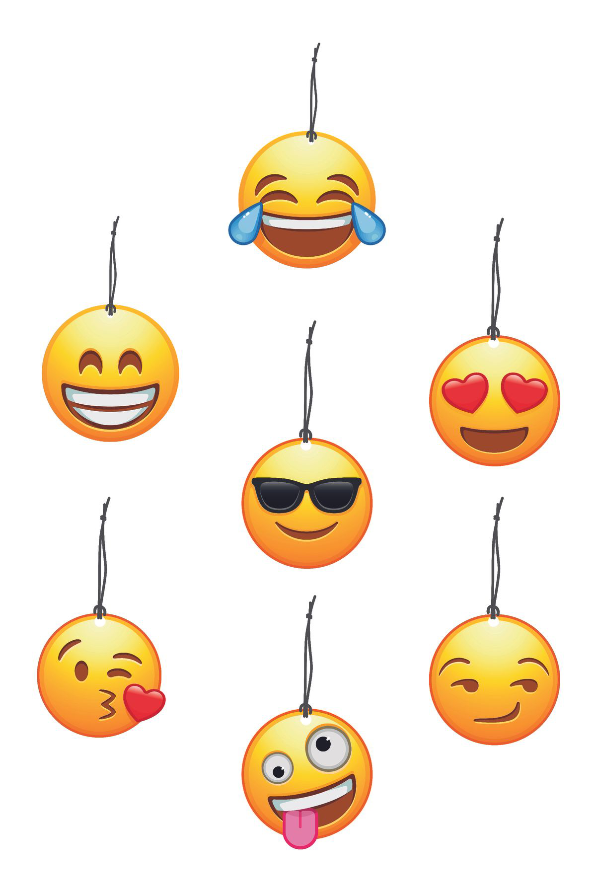 Bymeyla Karişik Neşeli Sevilen Aşik Emoji Serisi Oto Kokusu Ve Oto Aksesu
