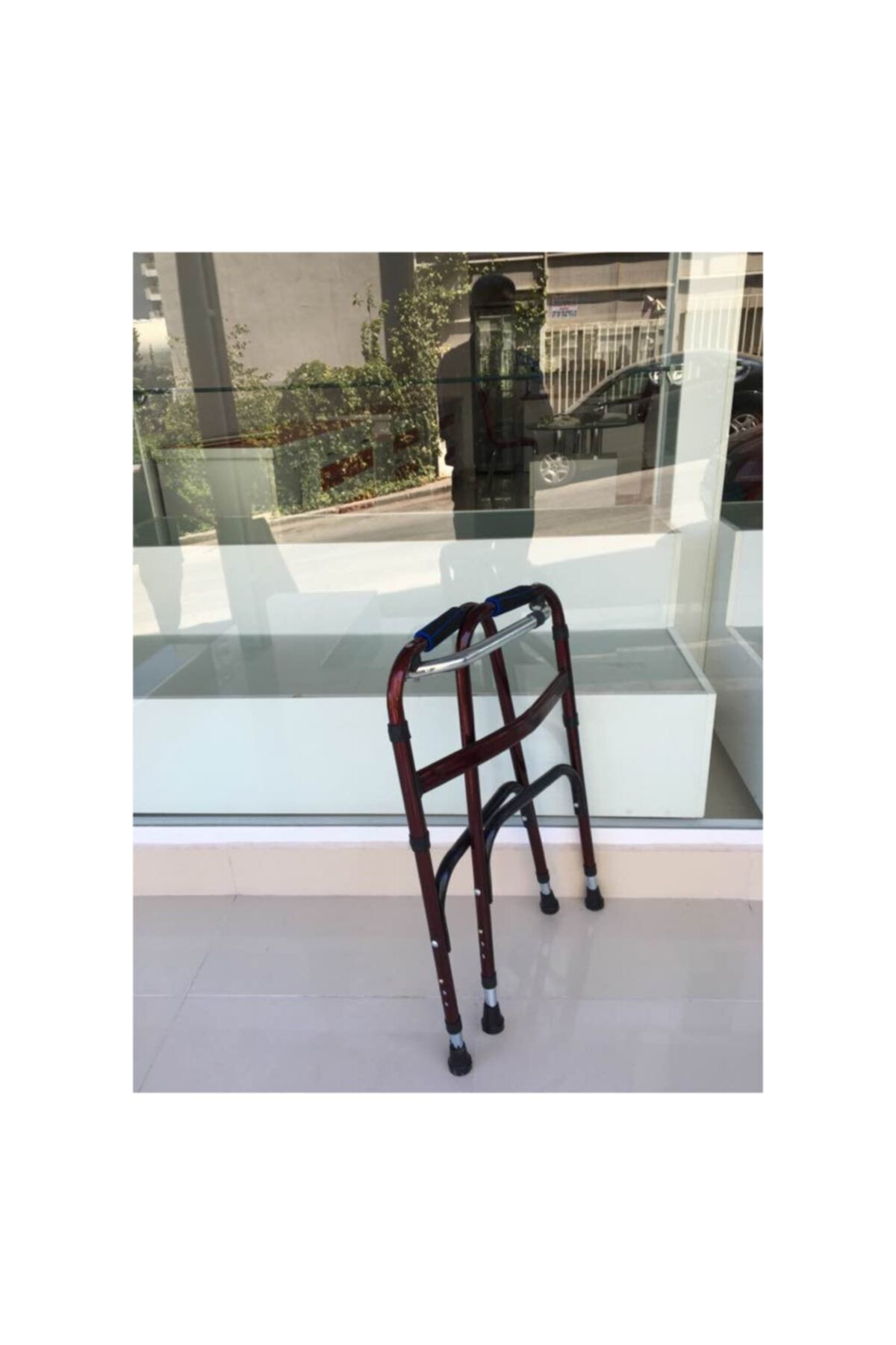 Medilabs Katlanabilir Metal Walker Hasta Yürüteci Dört Ayakli Boy Ayarlana
