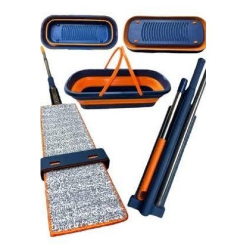 Just Cheap Store Katlanabilir Temizlik Mopu Ve Tekerlekli Kova Seti