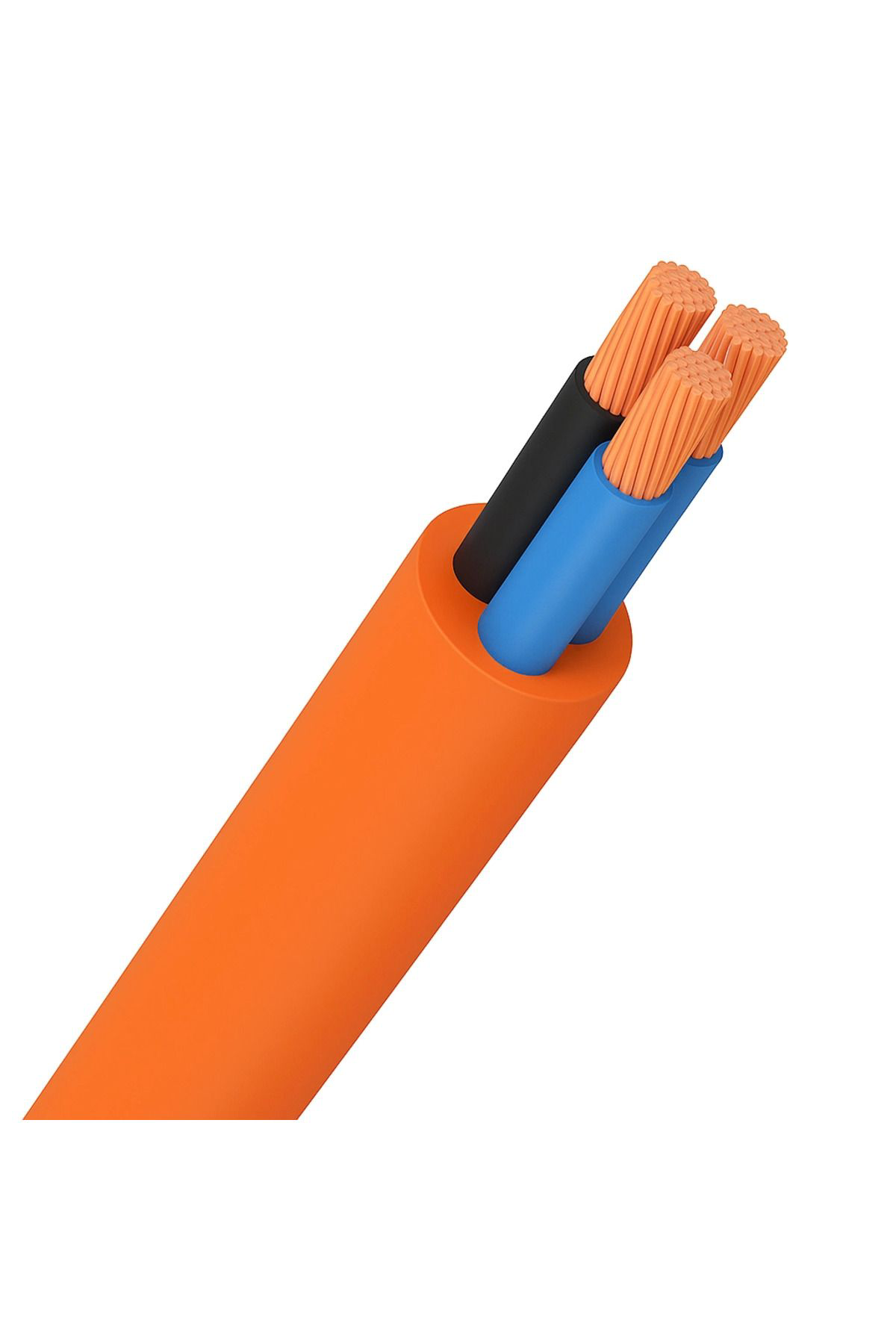 Yusuftex Kauçuk 2X1.5 Ttr Kablo Bakir Turuncu