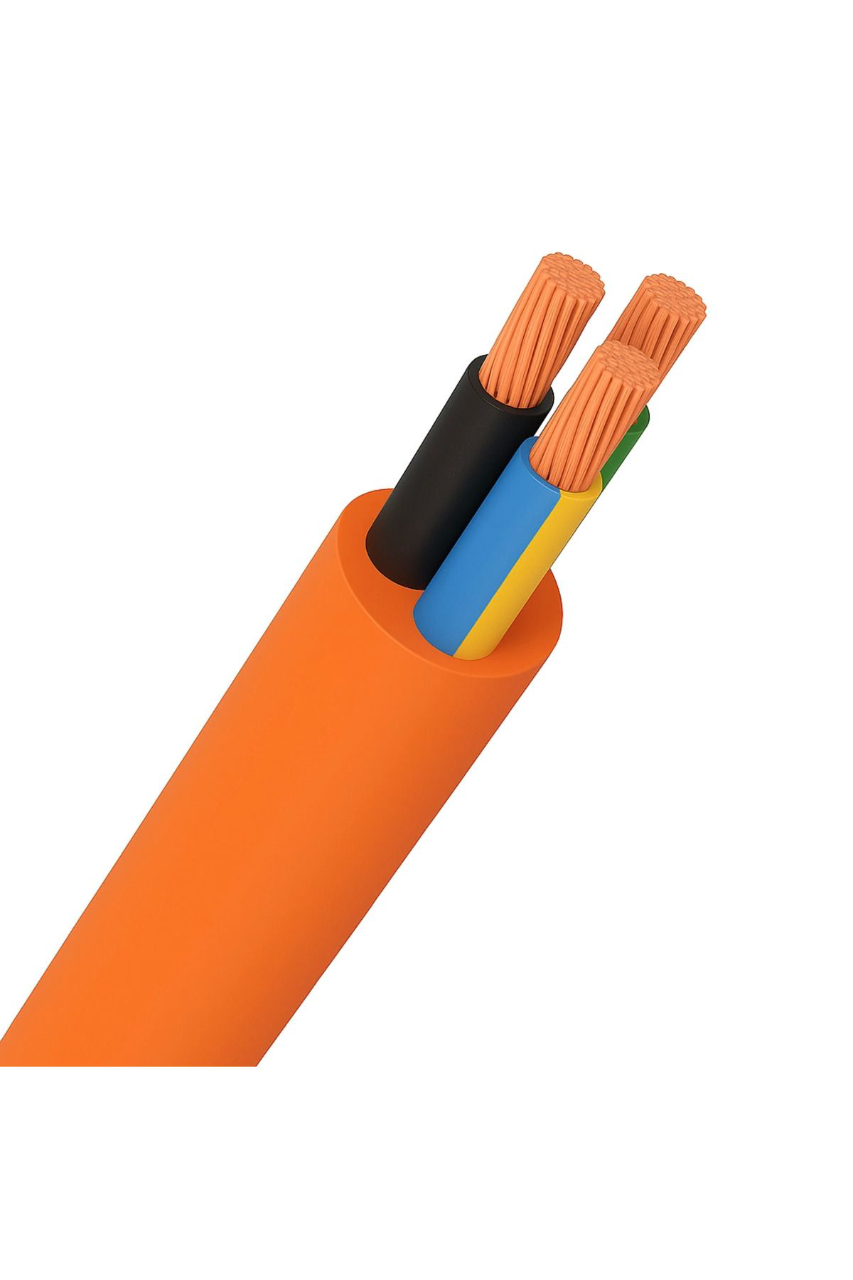 Yusuftex Kauçuk 3X1.5 Ttr Kablo Bakir Turuncu