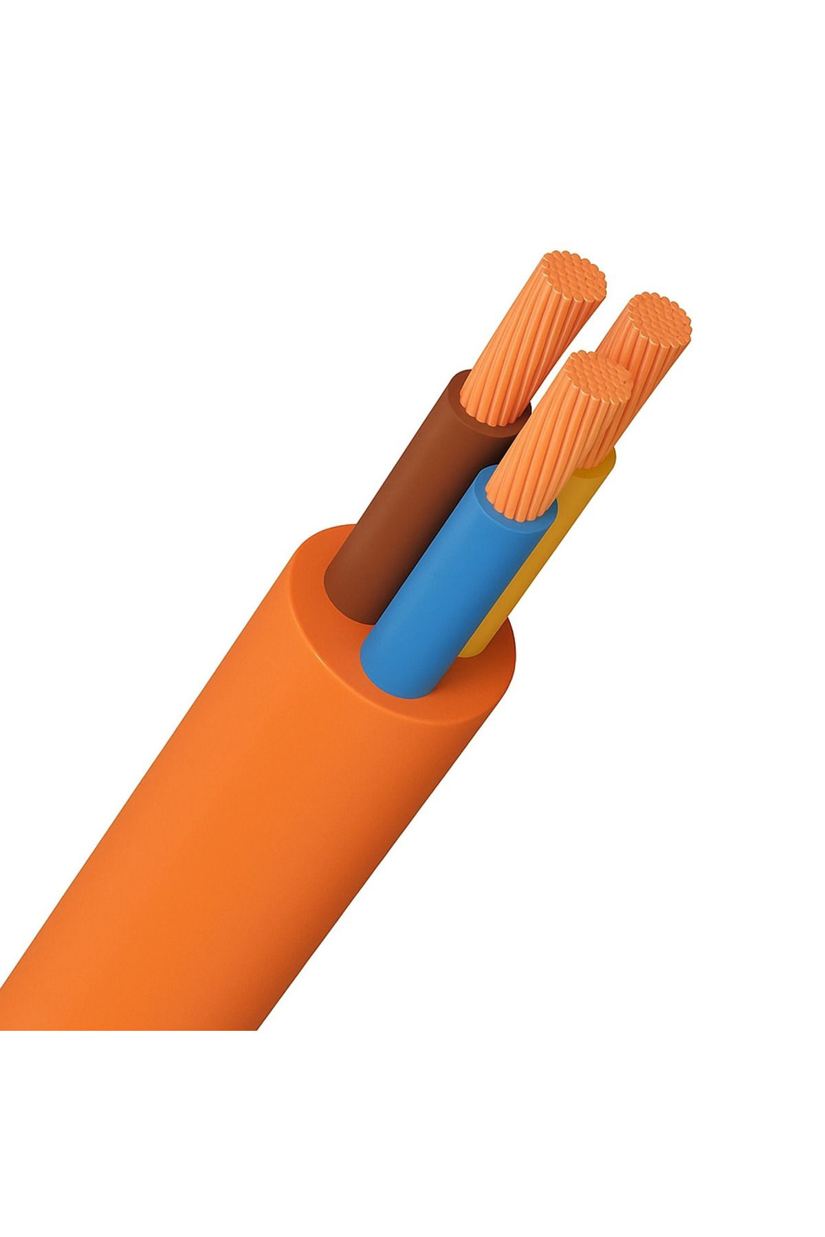 Yusuftex Kauçuk 3X2.5 Ttr Kablo Bakir Turuncu