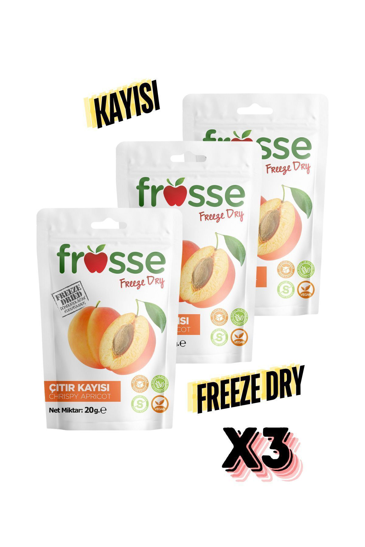 Frosse Kayisi Kitiri - Freeze Dried - Üretici Firmadan Dondurularak Kuru