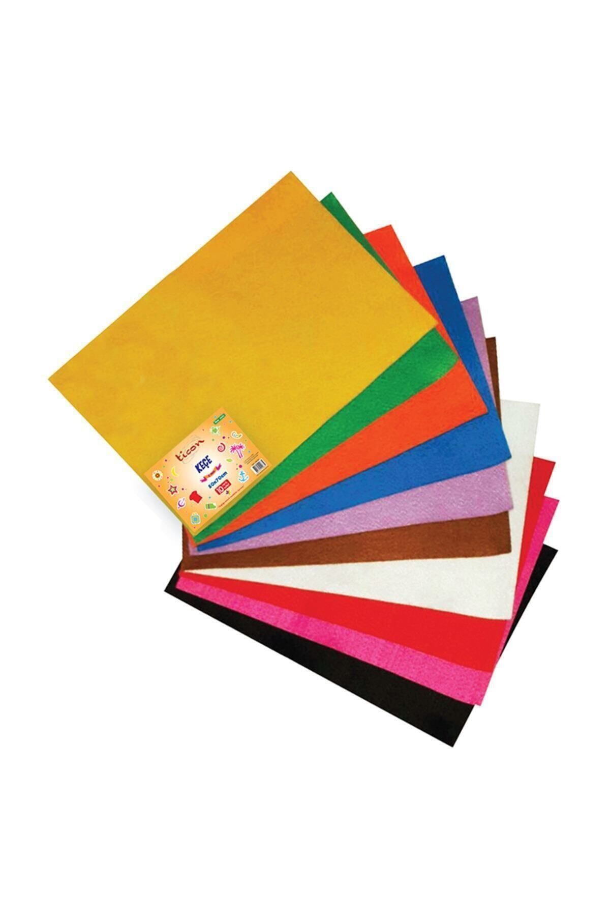 Ticon Keçe 2 Mm 50X70cm 248183 10 Lu Karişik Renkler