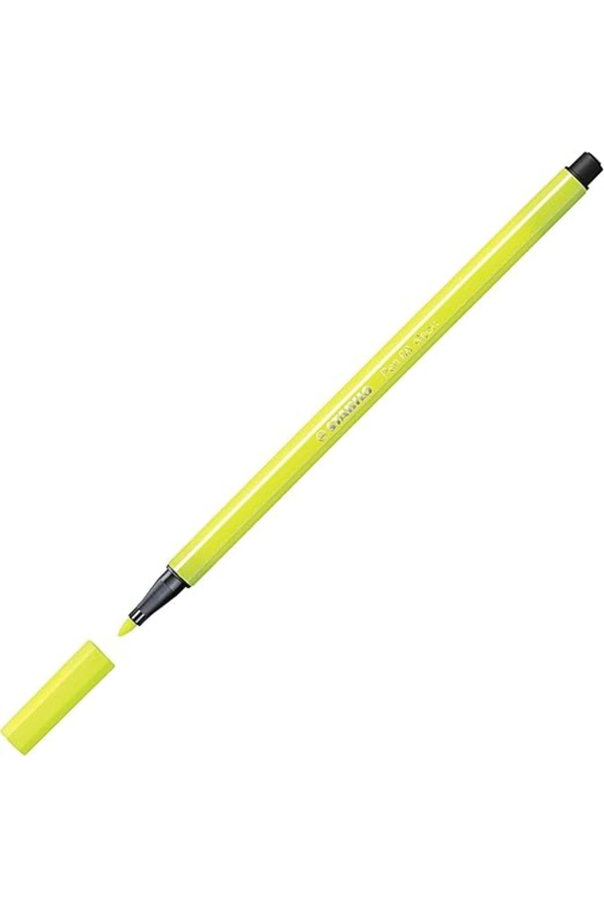 Stabilo - Keçe Uçlu Boya Kalemi - Pen 68 - Floresan Sari