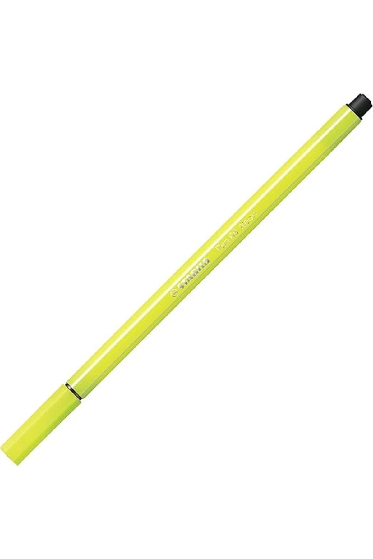 Stabilo - Keçe Uçlu Boya Kalemi - Pen 68 - Floresan Sari