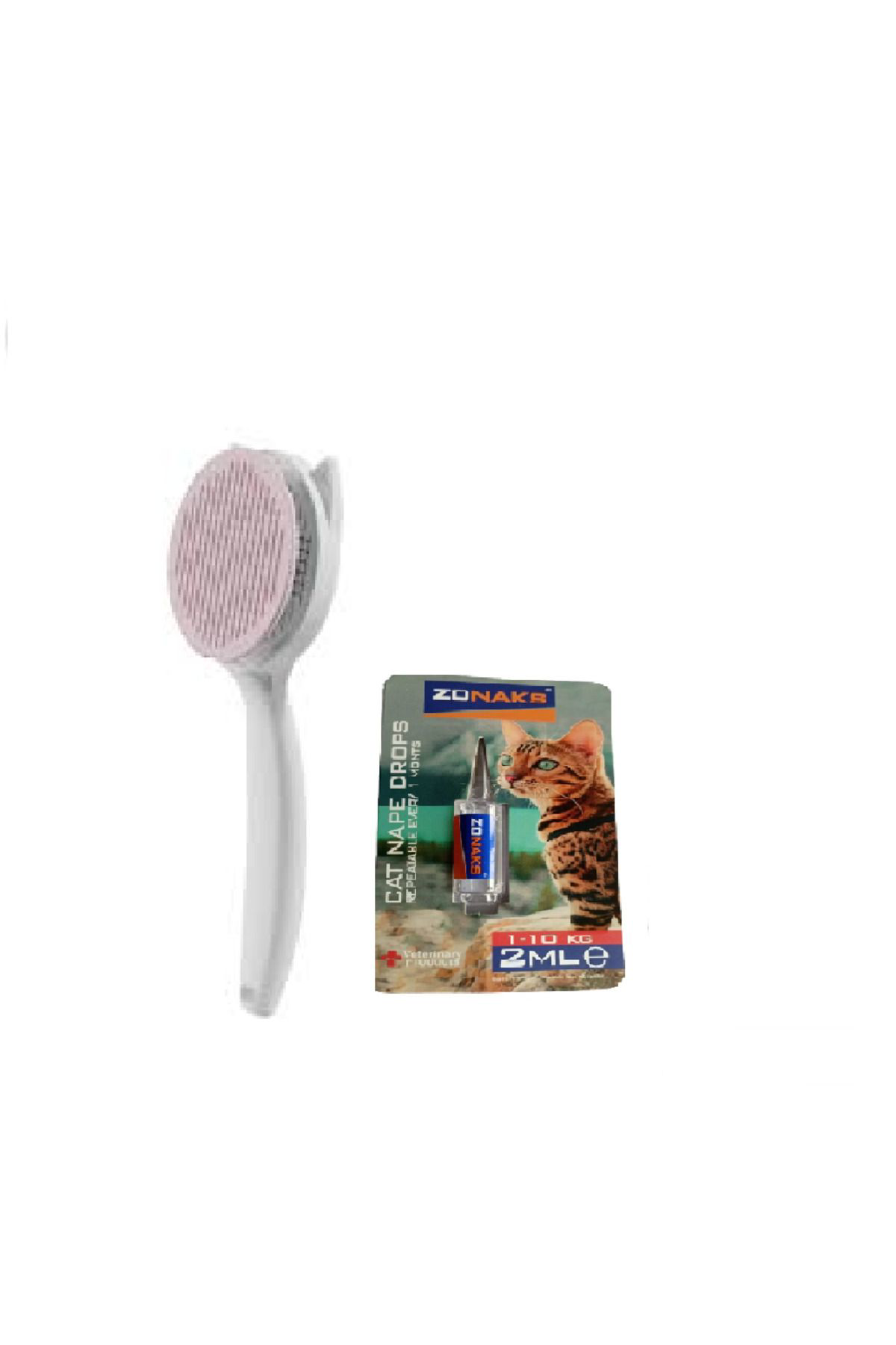 Pet Brush Kedi İçin Otomatik Tüy Toplayici Tarak +Kedi Tüy & Deri Bakim Yağ