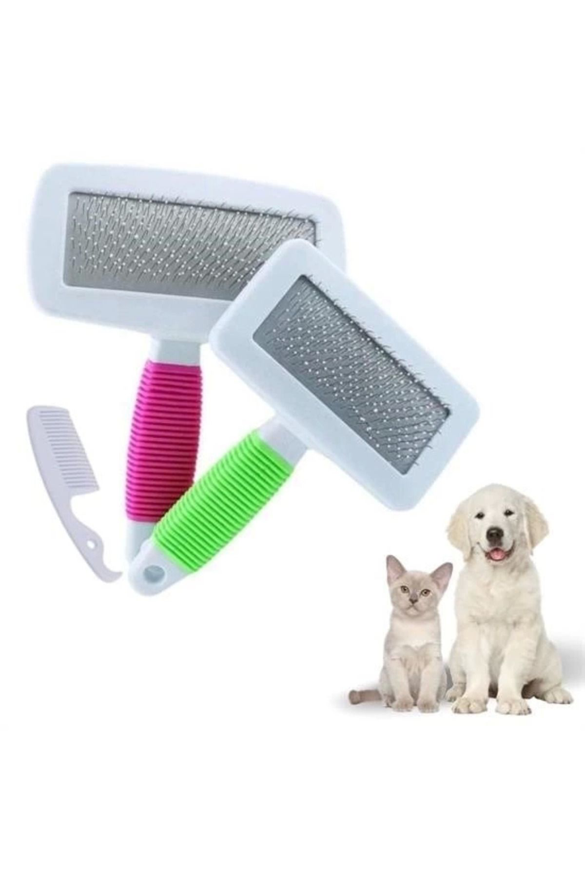 Yusuftex Kedi Köpek Telli Küçük Boy Tüy Bakim Seti Evcil Hayvan Tarama Fir