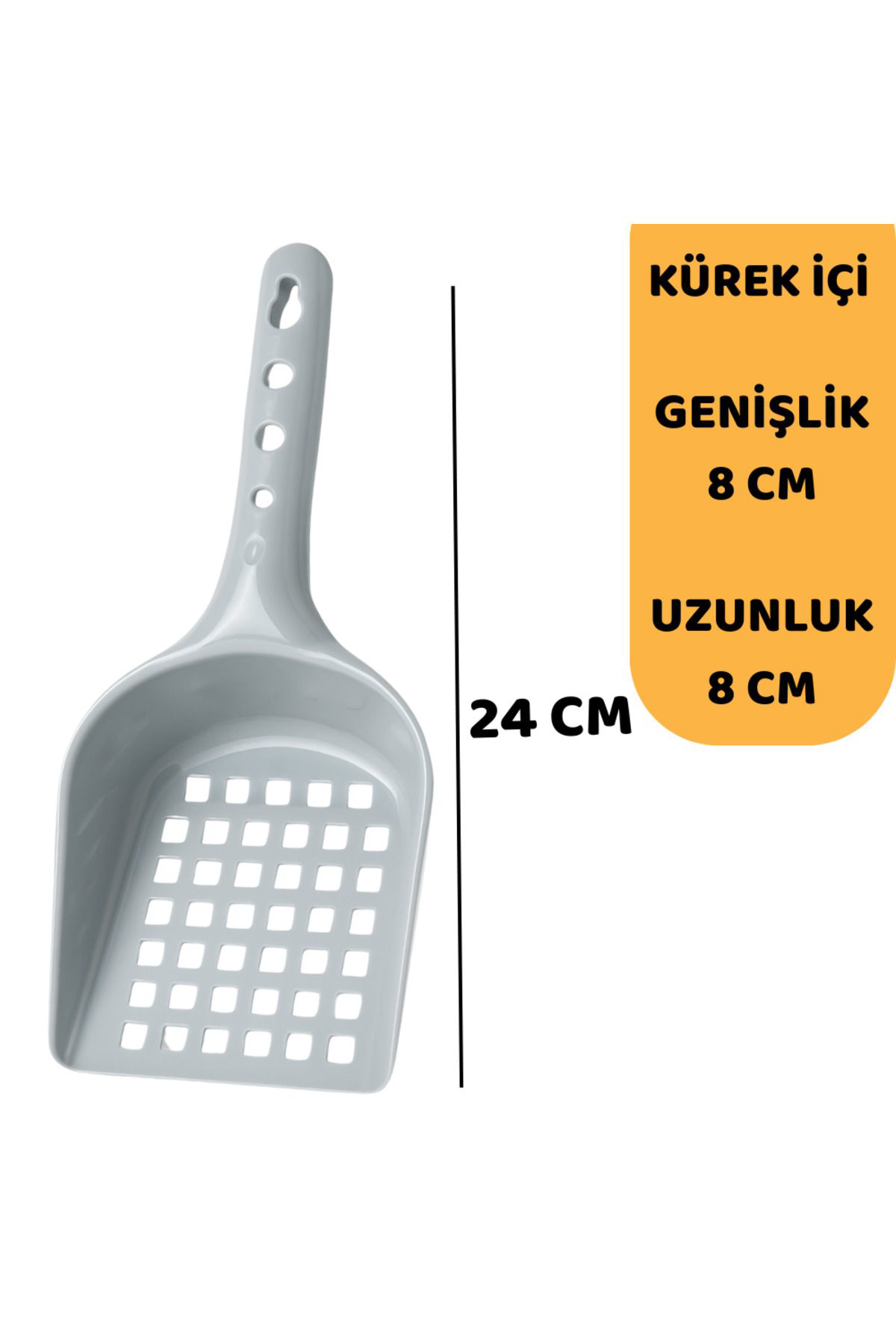 Beylini Kedi Kumu Küreği Plastik Kare Delikli Kolay Temizlenebilir Asilab