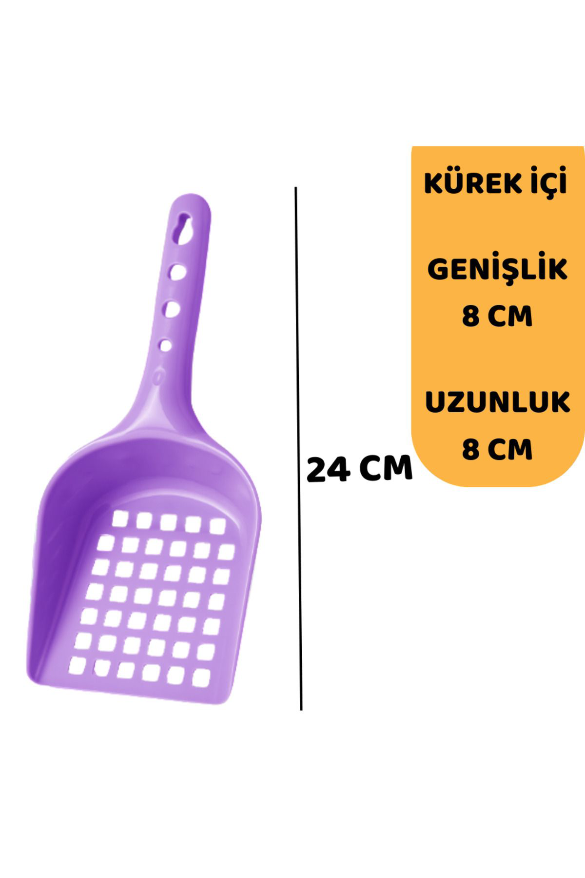Beylini Kedi Kumu Küreği Plastik Kare Delikli Kolay Temizlenebilir Asilab