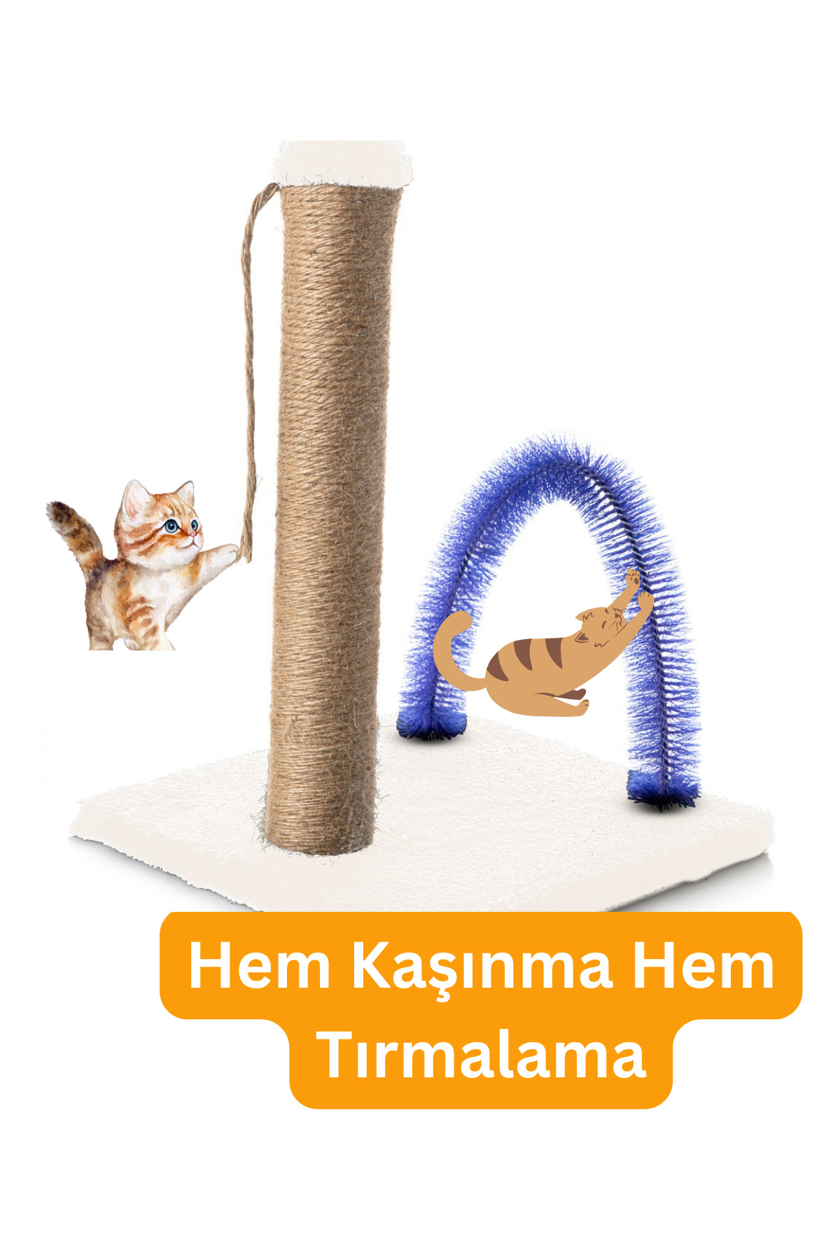 Beylini Kedi Tirmalama Tahtasi Kedi Kaşinma Tahtasi Peluş Kumaş Silinebil