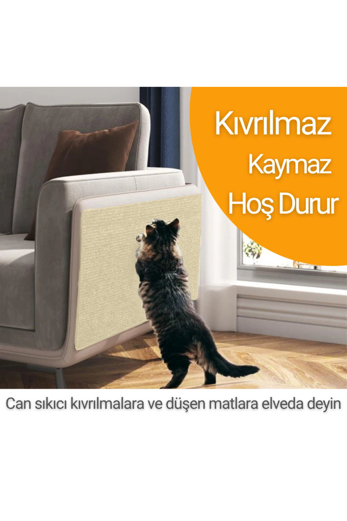 Beylini Kedi Tirmalama Halisi Yapişkanli Her Yüzeye Uygulanabilir Kesileb