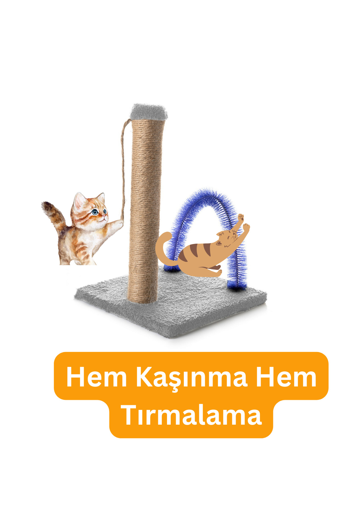 Beylini Kedi Tirmalama Tahtasi Kedi Kaşinma Tahtasi Peluş Kumaş Silinebil