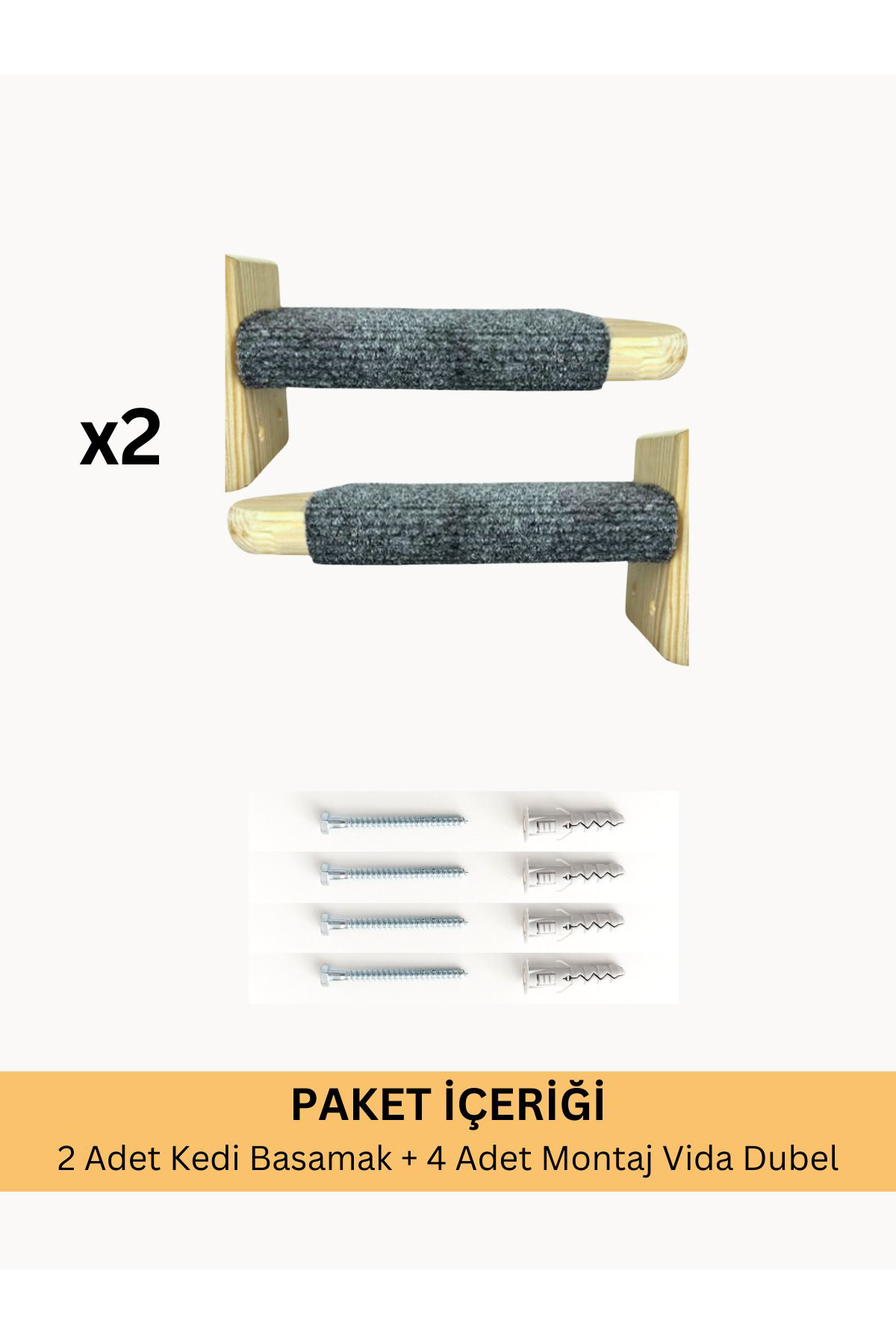 Beylini Kedi Tirmanma Merdiveni Duvara Monte 2 Li Paket,Tirnaklar Ve Ayak