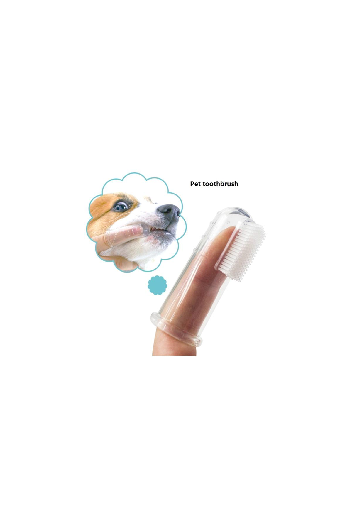 K&A Kedi Ve Köpek Parmak Diş Firçasi 5.5 Cm Mavi