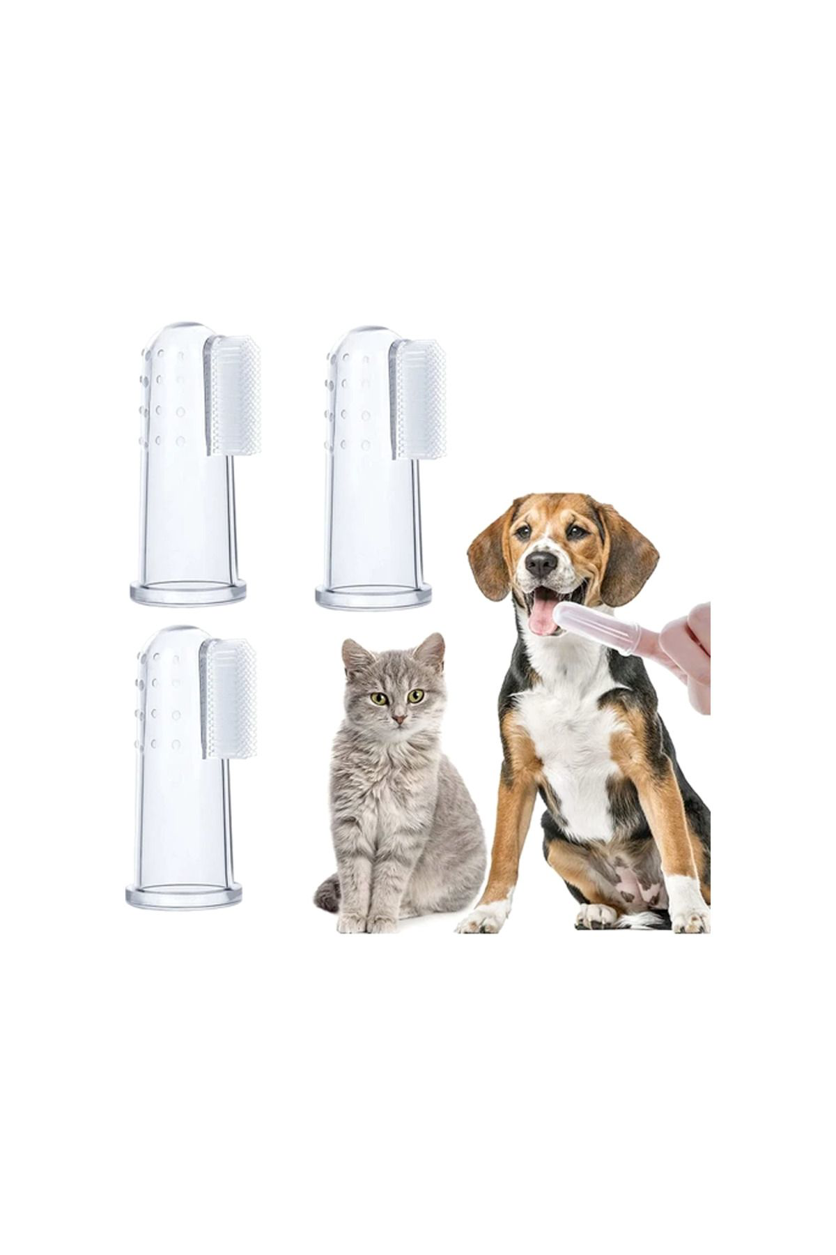 K&A Kedi Ve Köpek Parmak Diş Firçasi 5.5 Cm Pembe