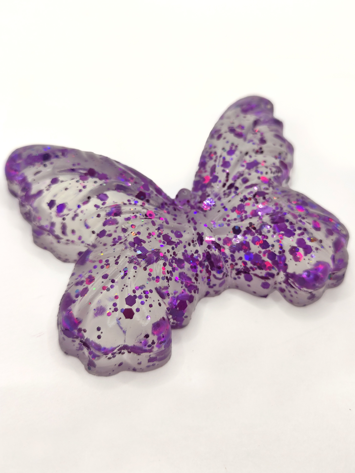 Limmy Kelebek Şeffaf Glitter Simli Moj Moj Taba Squishy Sikma 10X8 Cm S