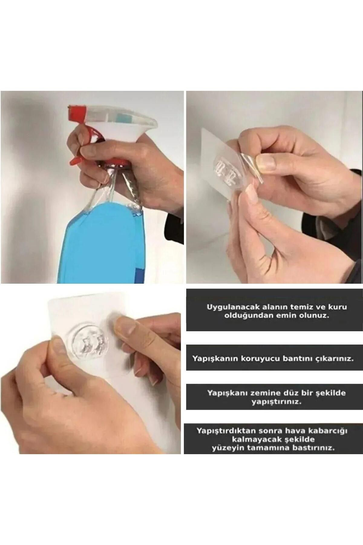 Ok Aksesuar Kendiliğinden Yapişkanli Dekoratif Tekli Sabunluk Siyah Go506089a