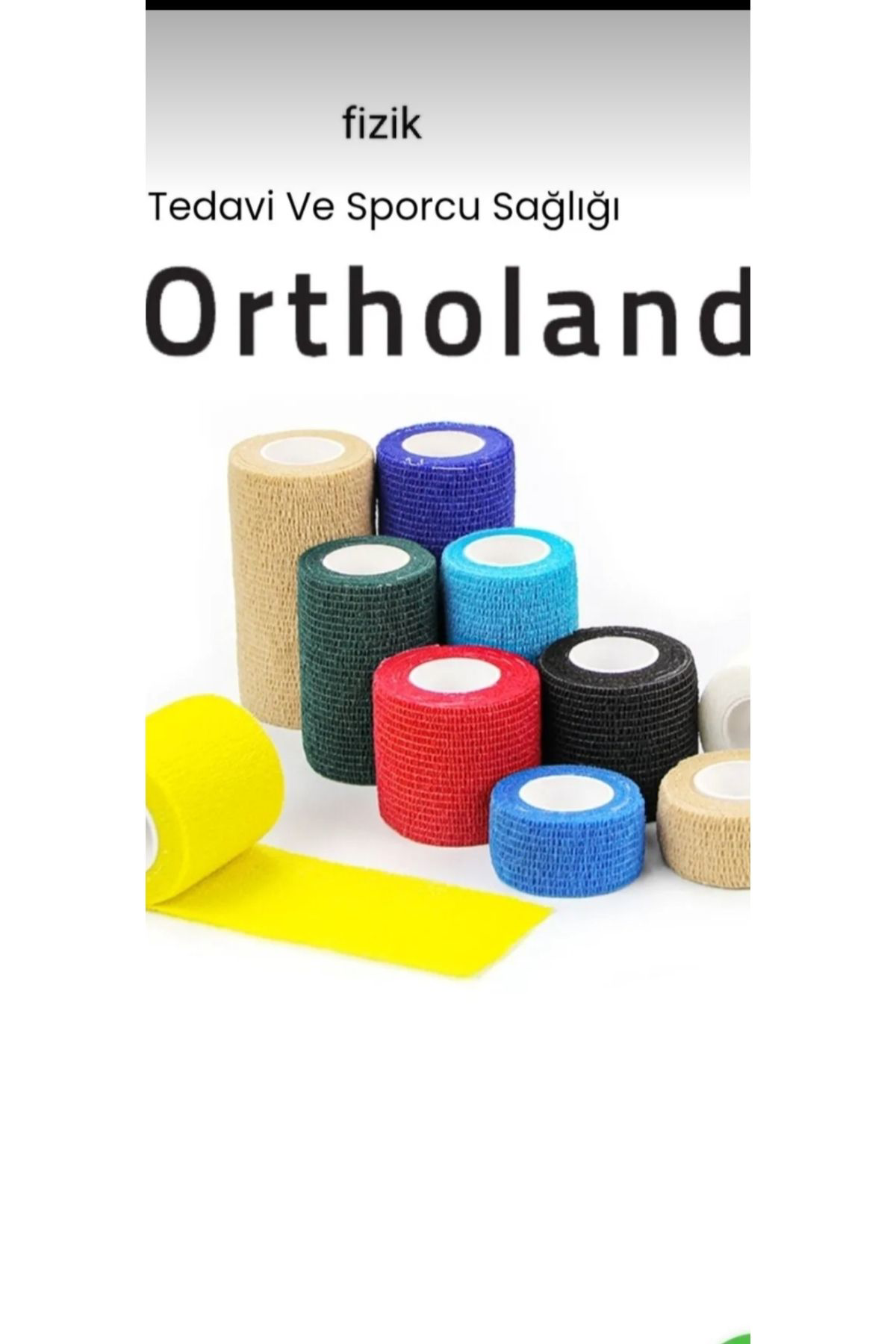 Ortholand Kendinden Yapişkanli 7,5 Cm X 4,5 Mt Coban Bandaj (Beyaz Renk) 1