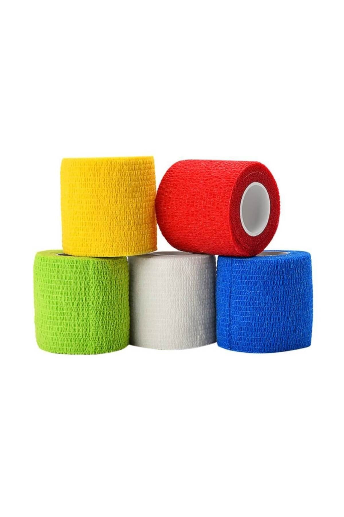 Dedeks Kendinden Yapişkanli Elastik Coban Bandaj Kirmizi Renkli 5 Cm Yap