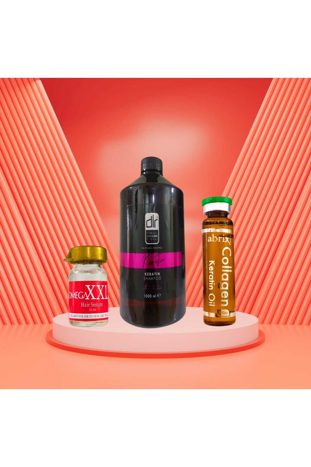 Abrixim Keratin Şampuan 1 Lt Xxxl Serum Ve Collegen