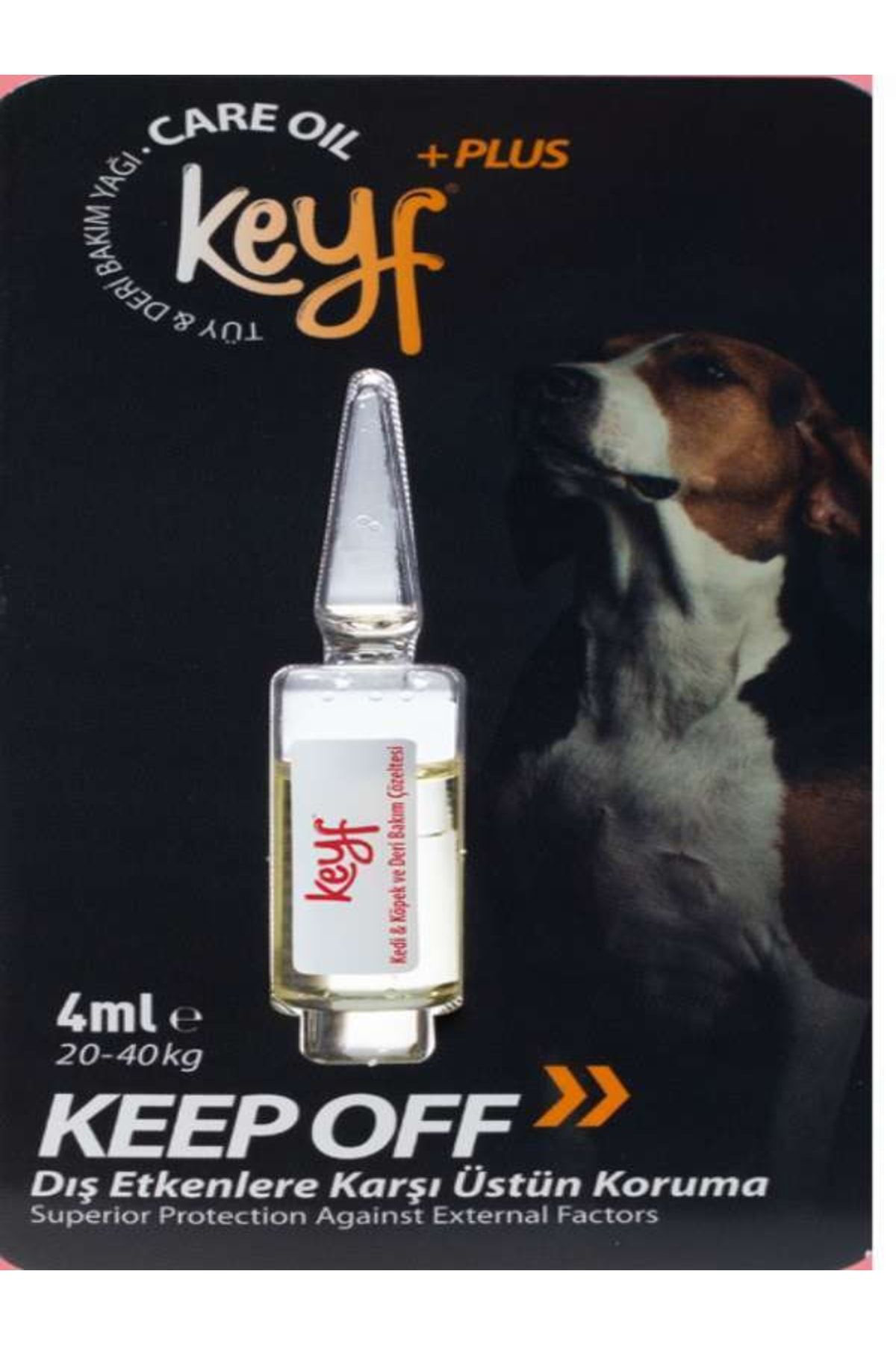 Keyff Keyf Plus Tüy & Deri Bakim Yaği Ense Damla Köpek 20-40 Kg-4 Ml