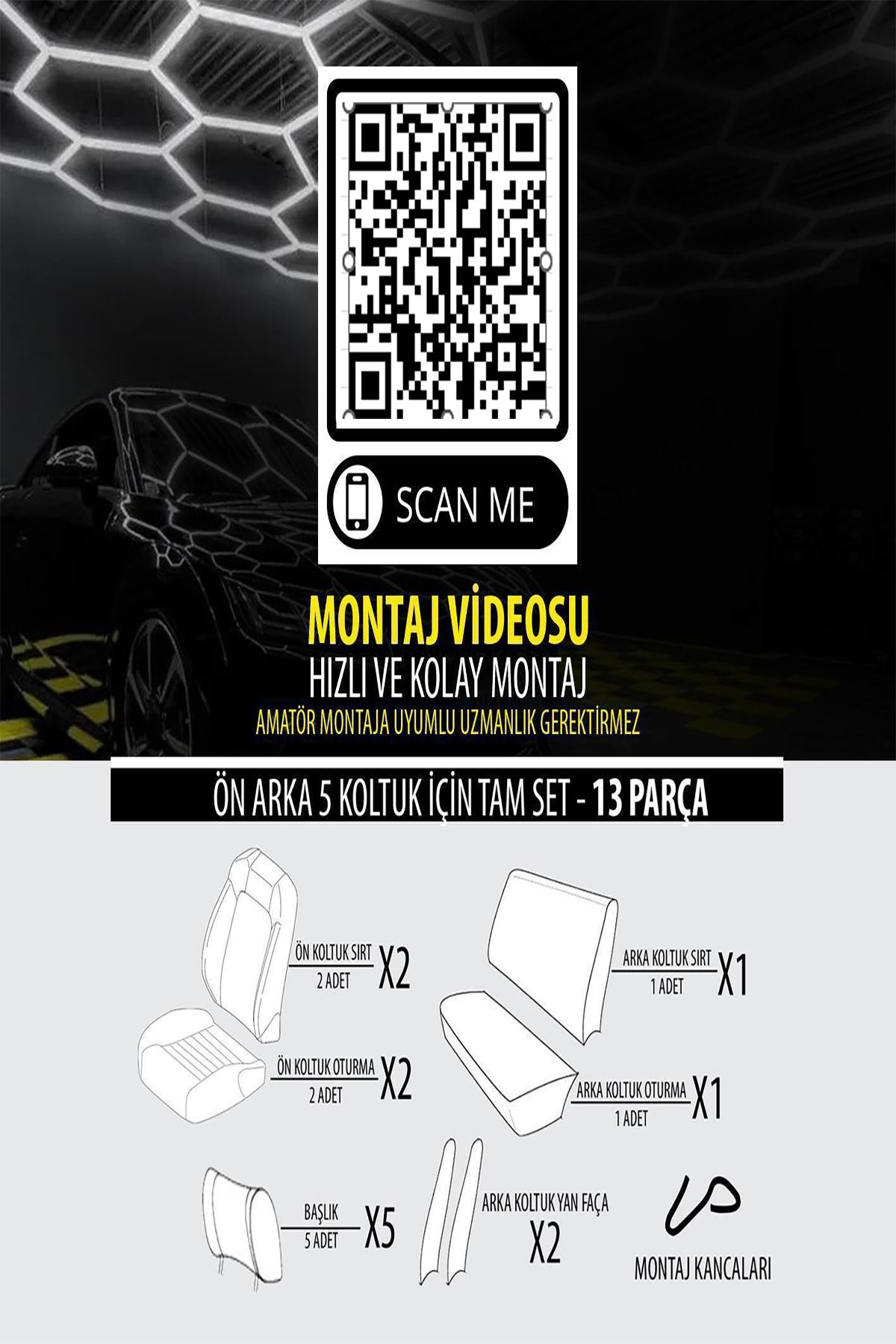 Dgnl Kia Rio Sw 2000-2005 Uyumlu Oto Koltuk Kilifi Enigma Serisi - Tab
