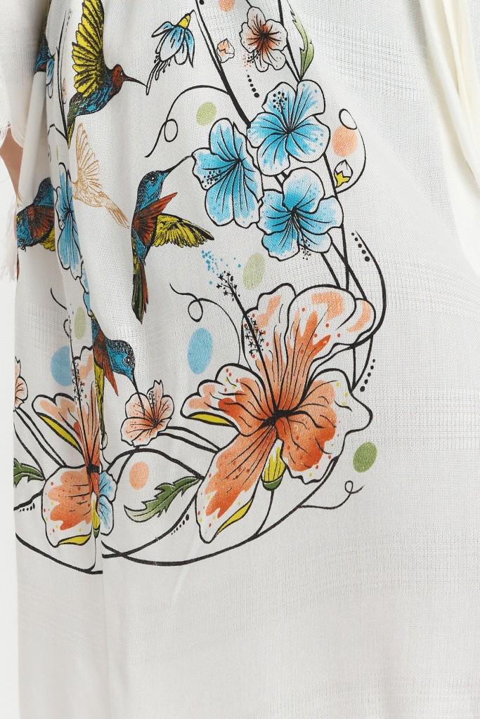 Mulberry Kiana Bambu Kadin Bornoz Plaj Elbisesi Desenli