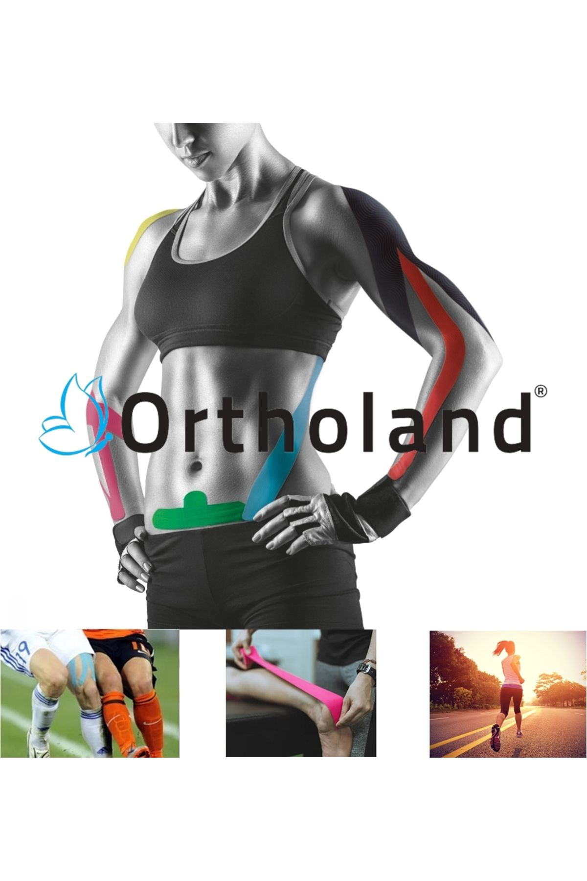 Ortholand Kinesio Ağri Bandi 5Cm X 5M Kamuflaj Yeşili