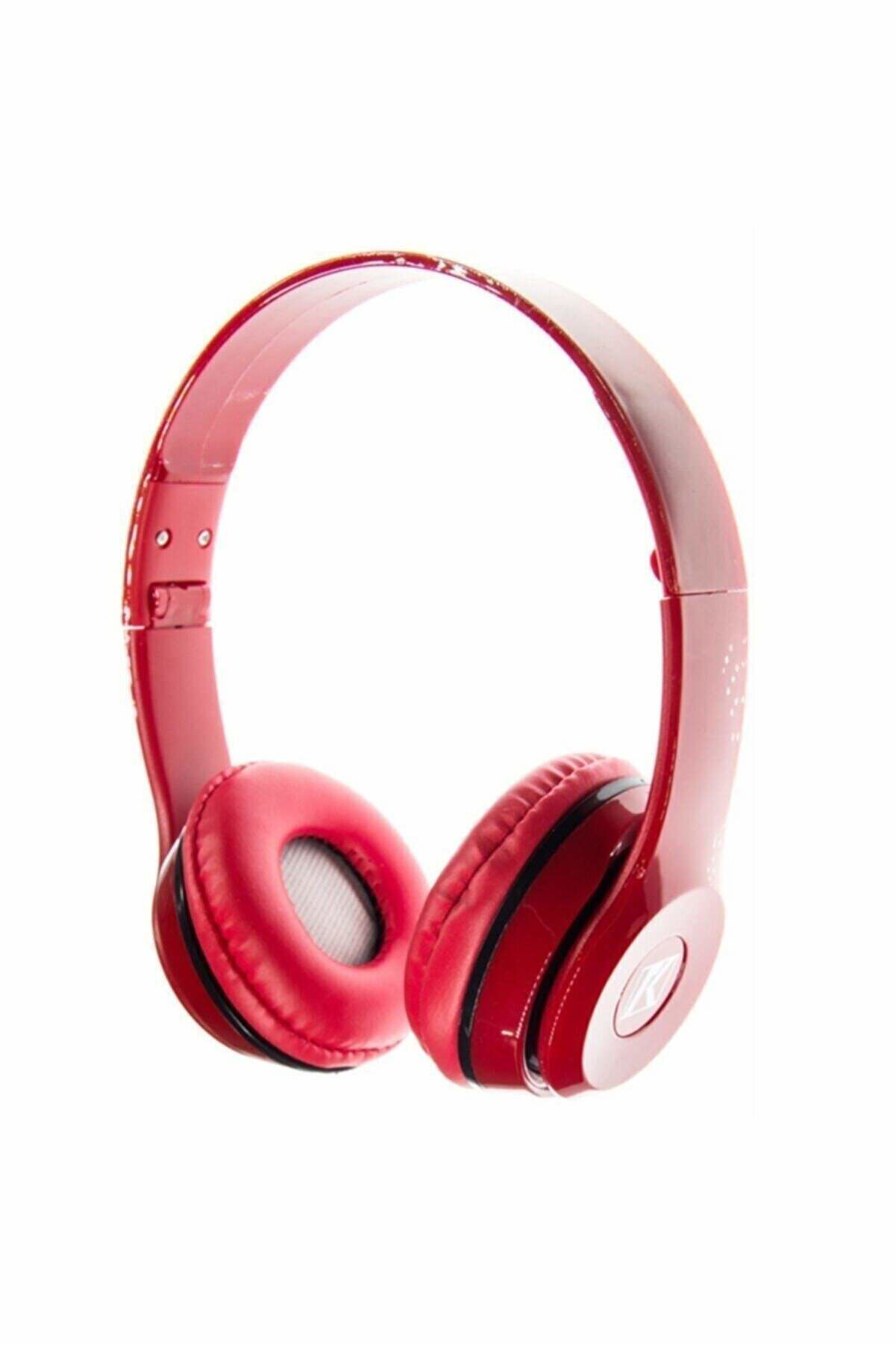 Just Cheap Store Kirmizi Kulak Üstü Portatif Katlanir Stereo Kulaklik