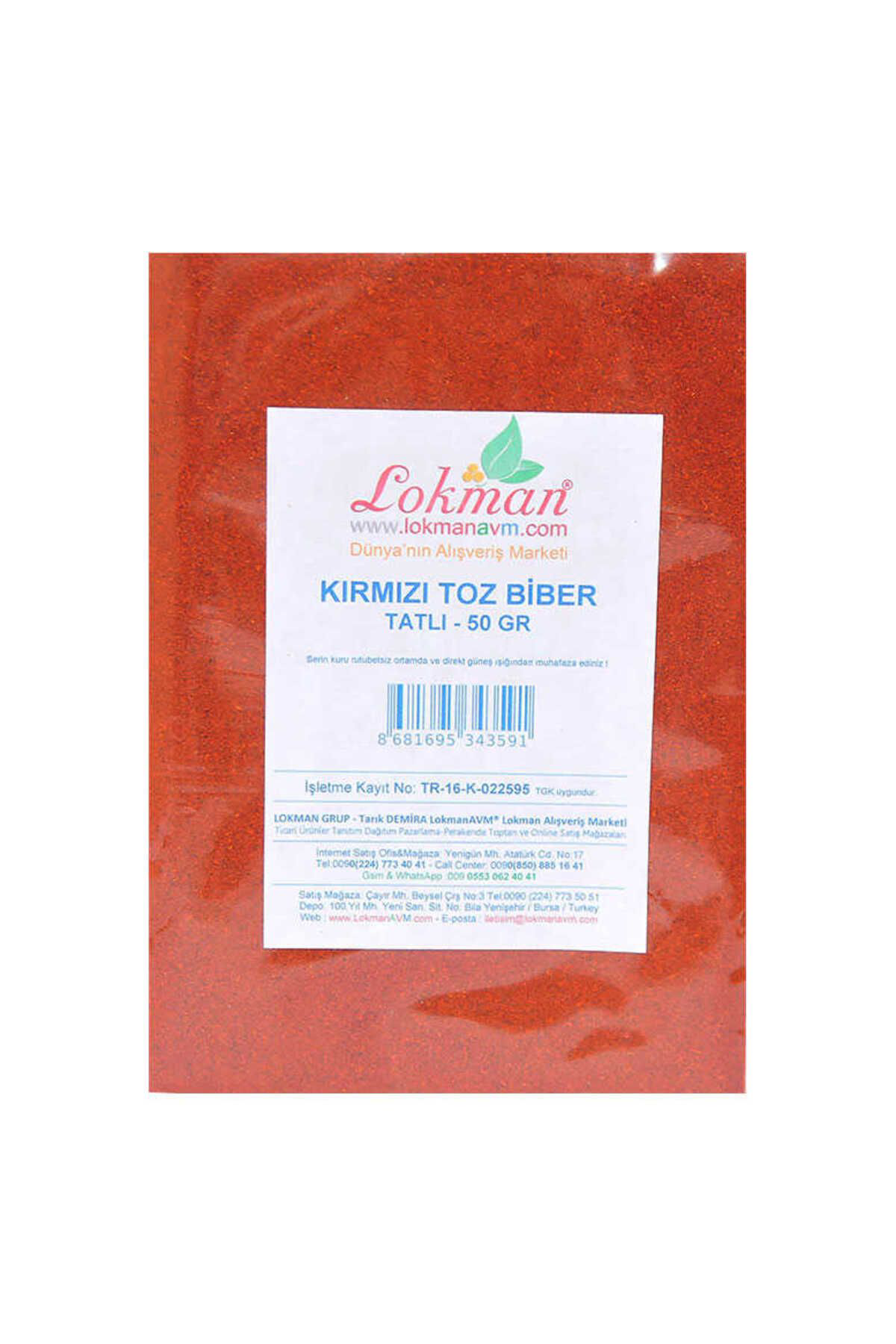 K&A Kirmizi Toz Biber Tatli Renk Biberi 50 Gr Paket