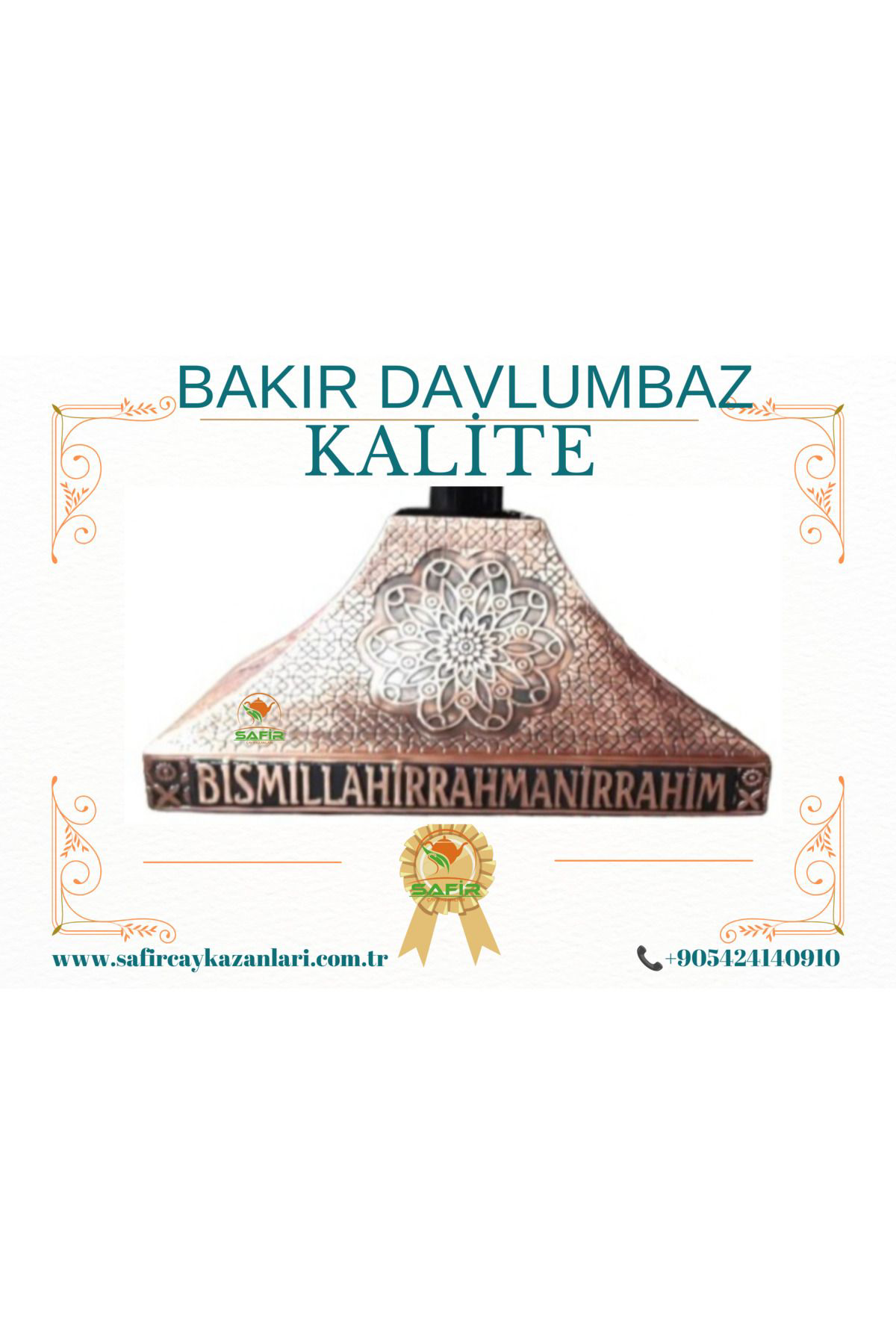 Safir Çay Kazanlari Kişiye Özel Bakir Davlumbaz 90 Cm Bakir Davlumbaz Çay Kazani İçin
