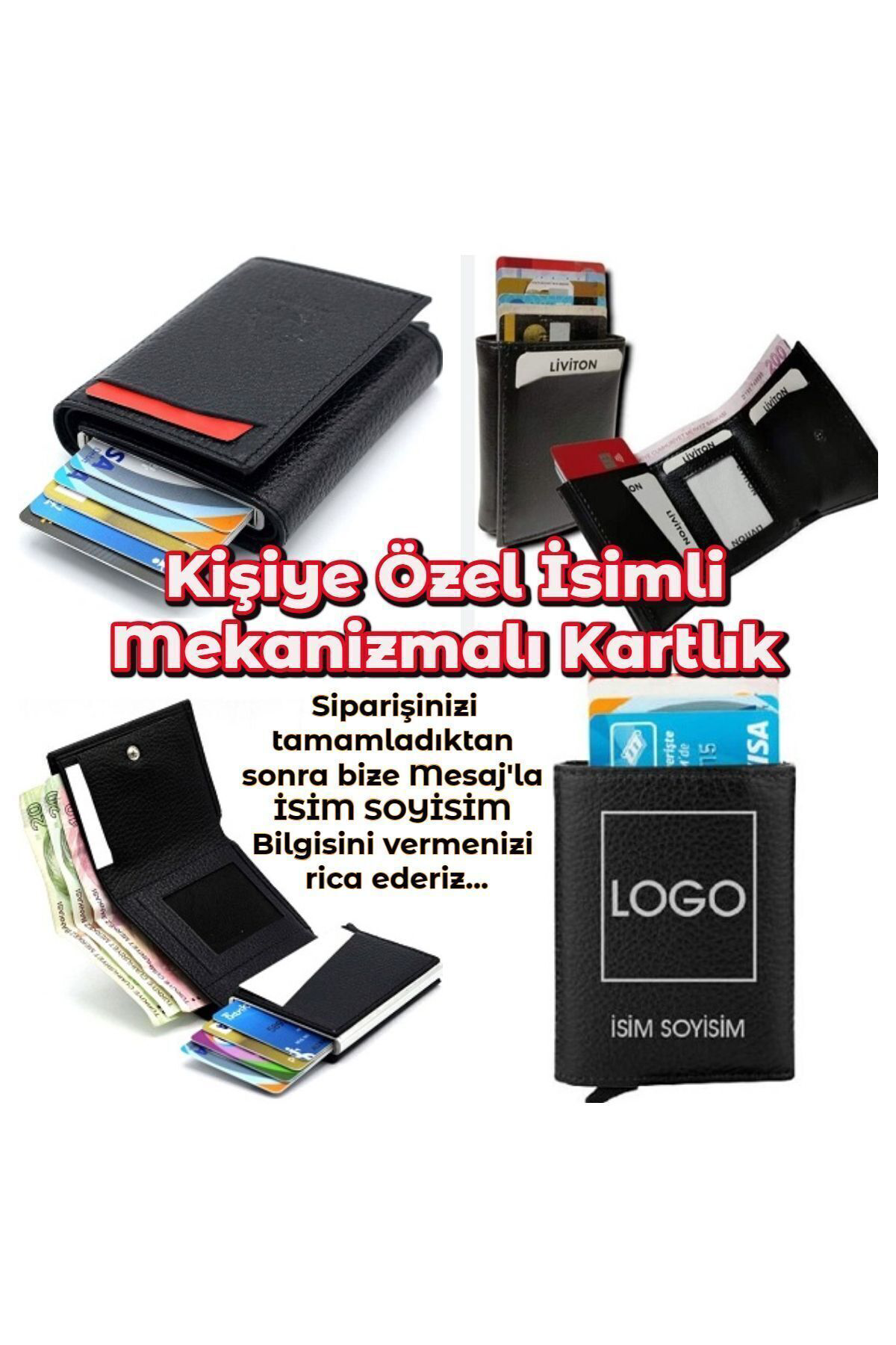 Tesbih Sakarya Kişiye Özel İsimli - Mekanizmali Otomatik Kizakli Kartlik Cüzdan