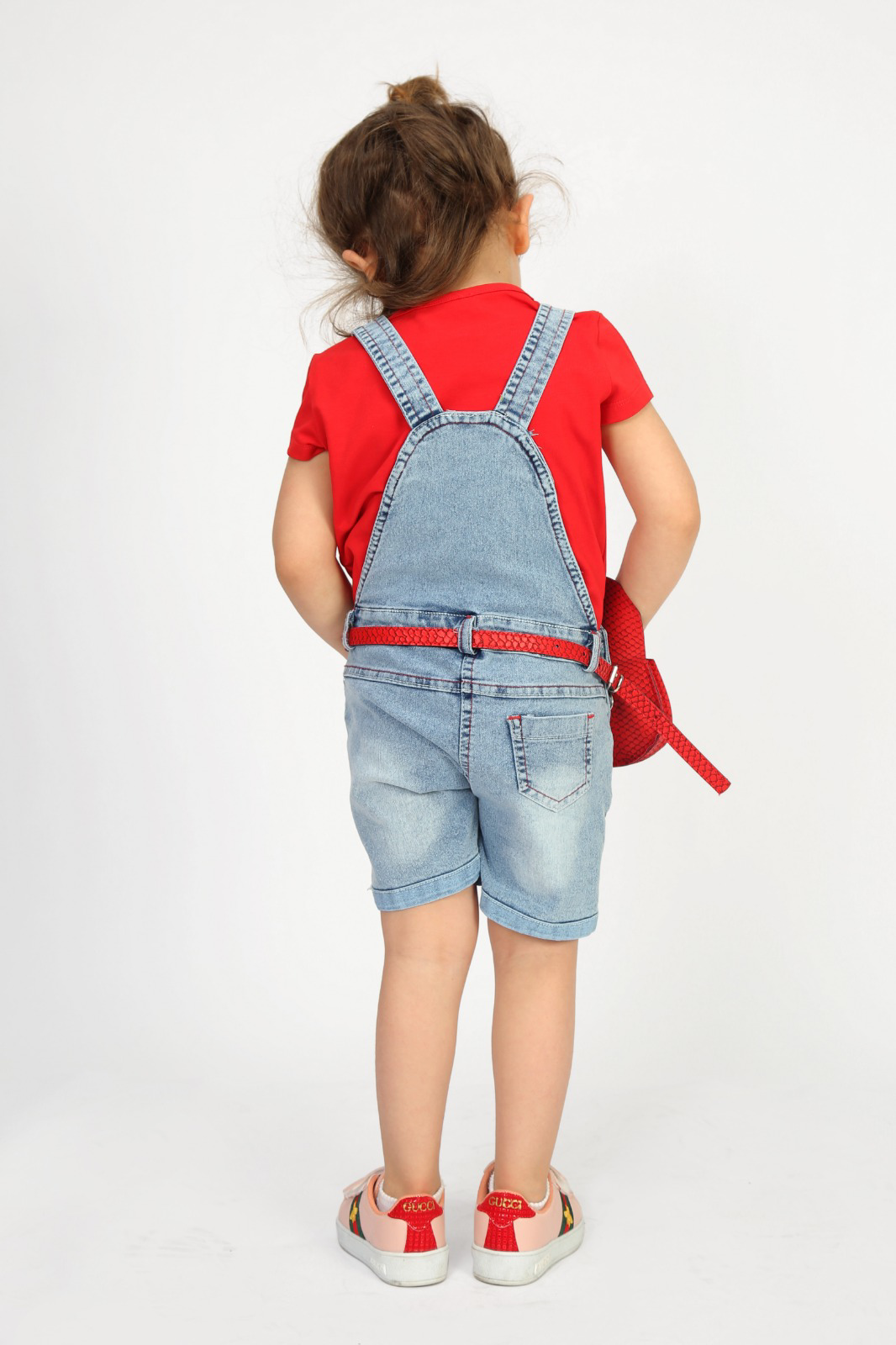 Toontoy Kiz Bebek Salopet Çantali Gitar Nakişli Kot
