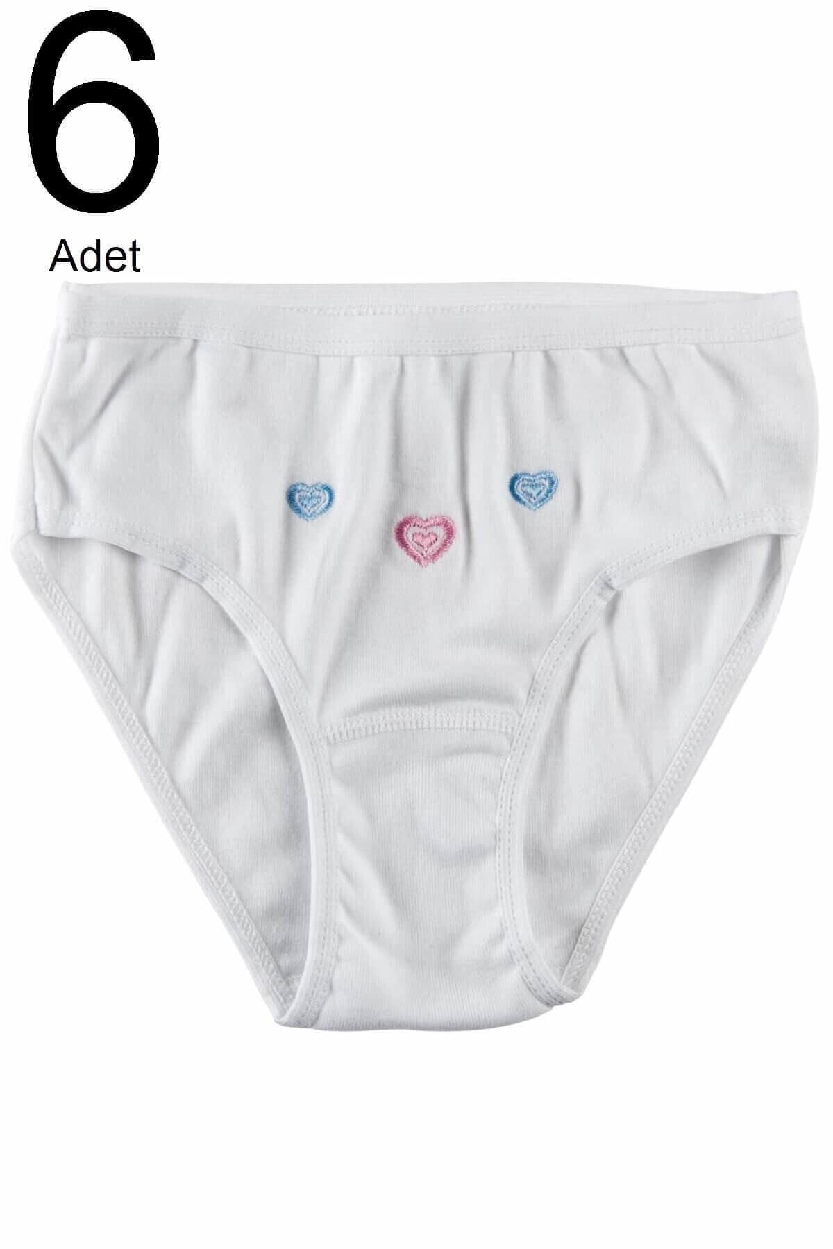 Tutku Kiz Çocuk Beyaz  Paket Külot 6'Li