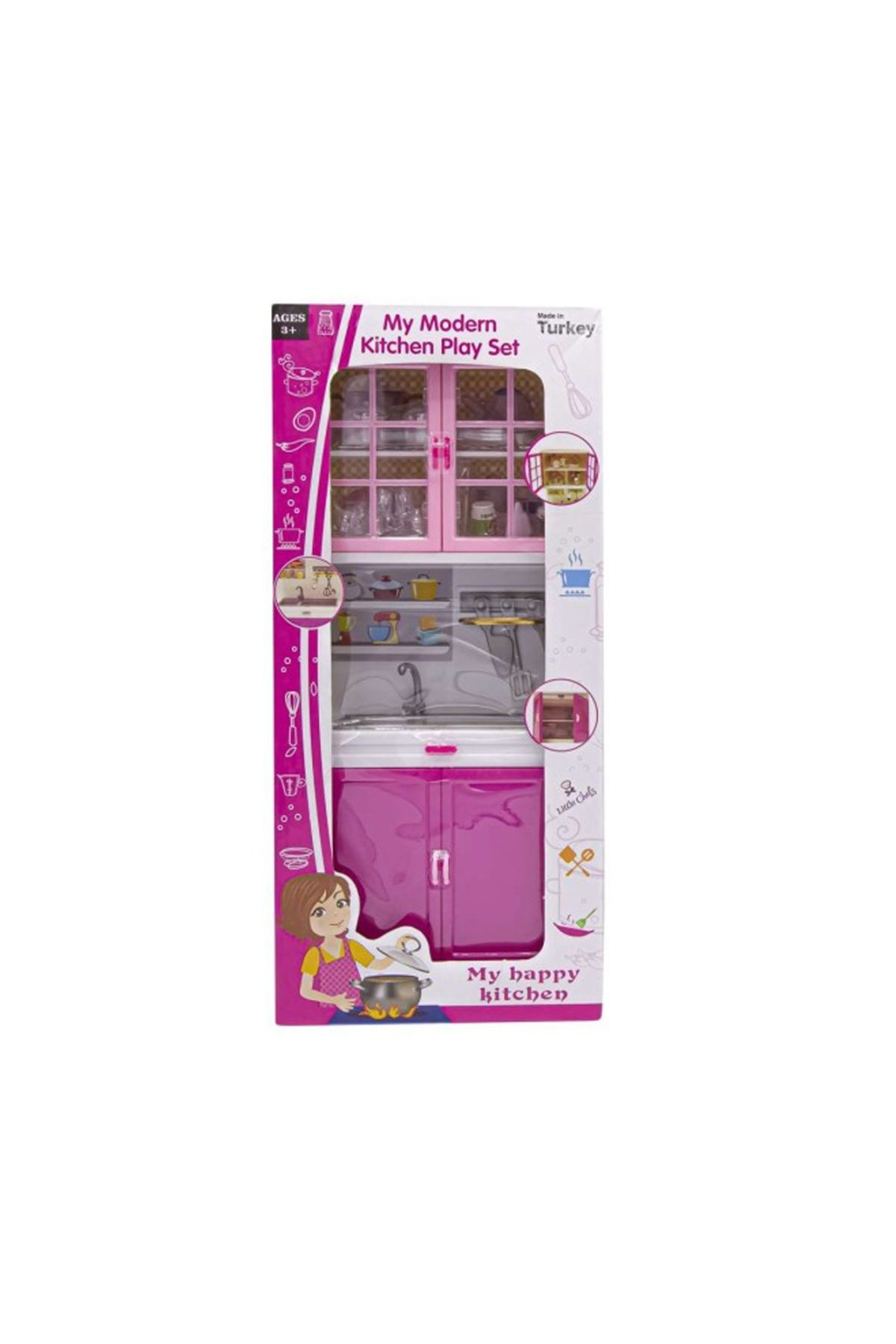 Oyuncak Store Kiz Mutfak Seti Tekli Lavabo Ve Dolapli