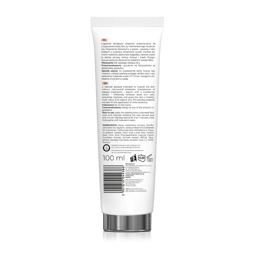 Apis Natural Cosmetics Kizilcik İçeren Enzimatik Yüz Peelingi - 100Ml