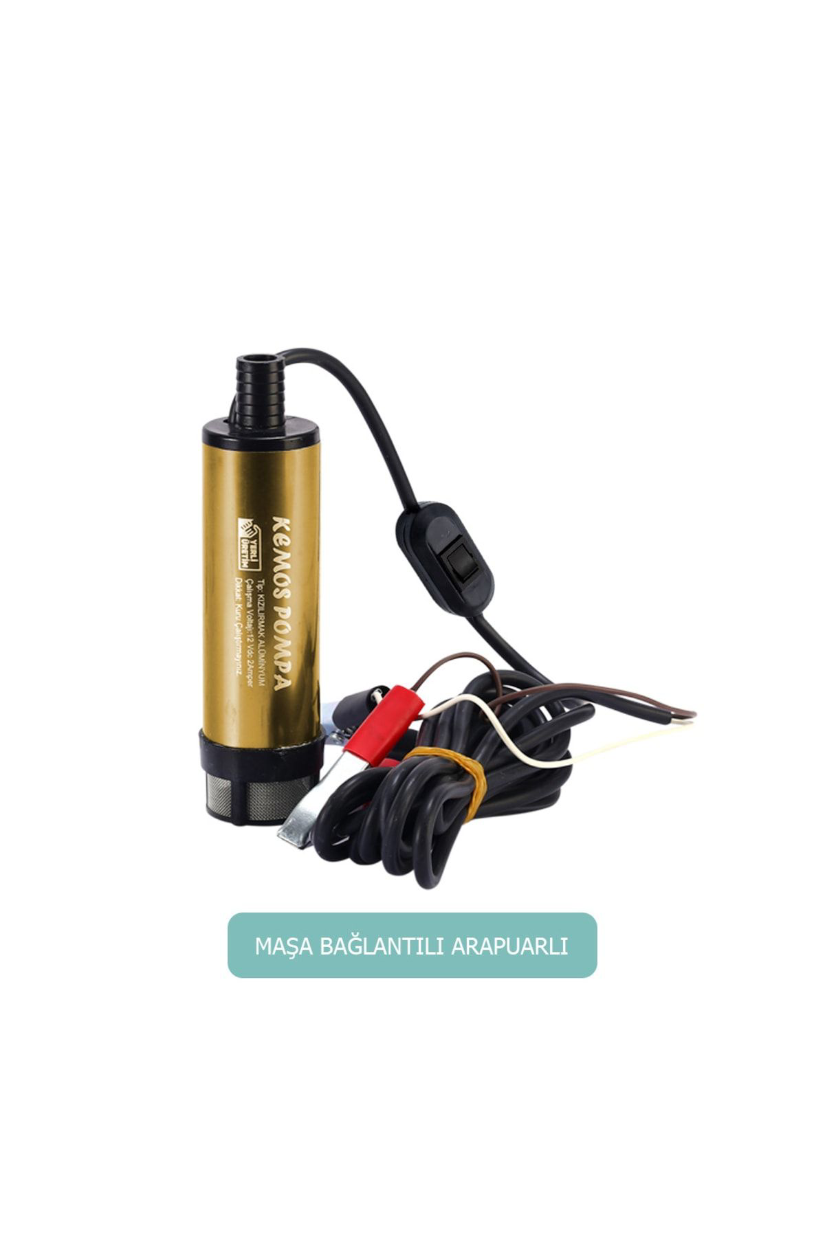 Kemos Kizilirmak 12 Volt Alüminyum Dalgiç Tipi Sivi Aktarma Pompasi (Fi