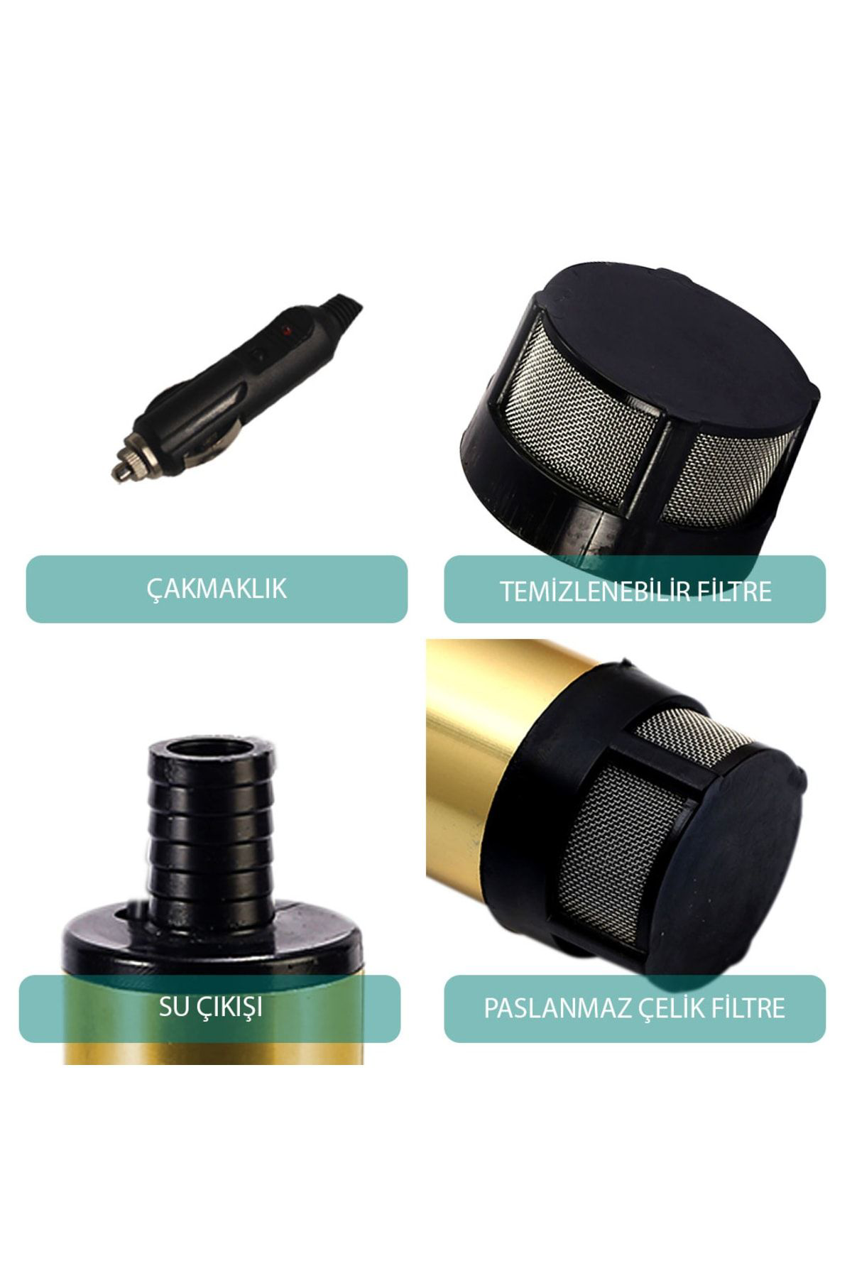 Kemos Kizilirmak Çakmaklik Girişli 12 Volt Mazot Ve Sivi Aktarma Pompas
