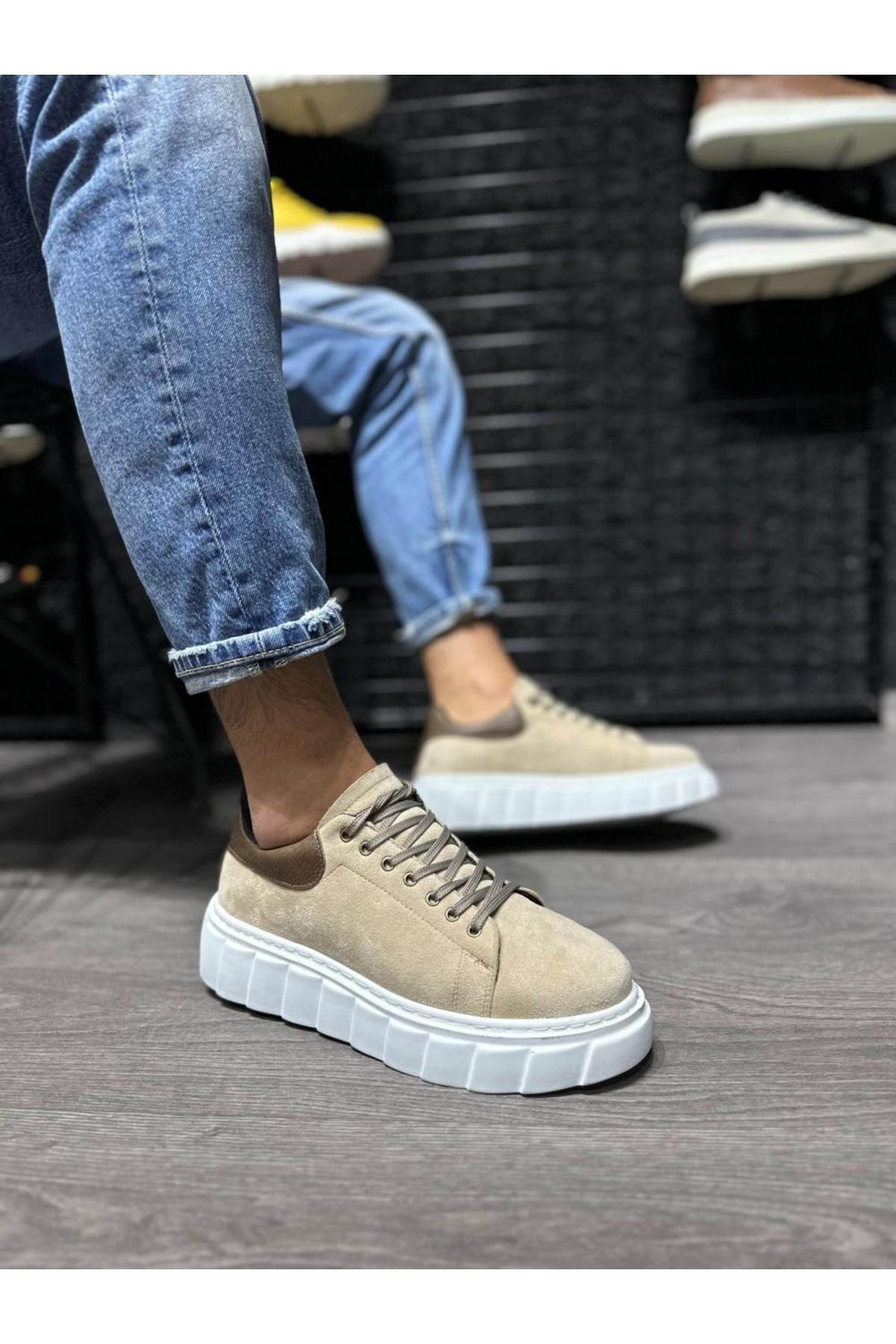 K&A Knack Yüksek Taban Günlük Süet Ayakkabi 144 Vizon Süet