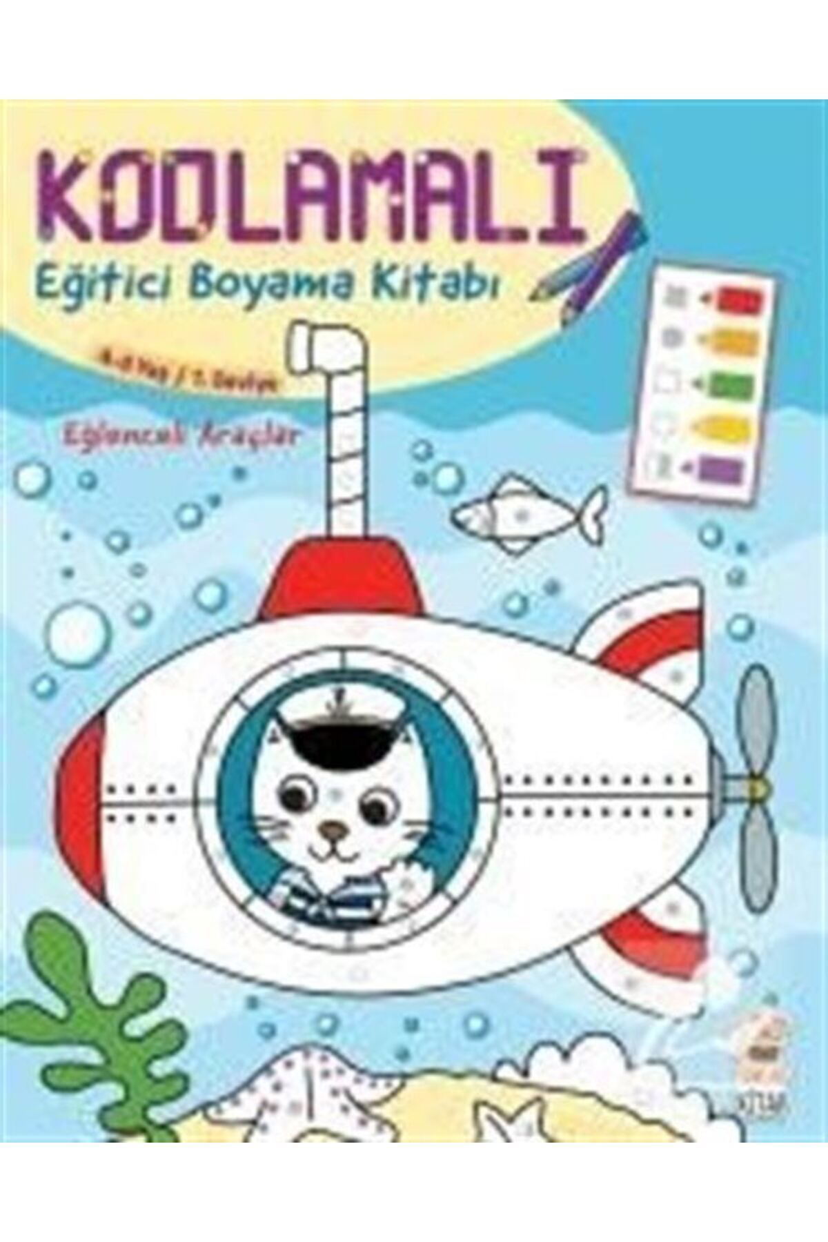 Sincap Kitap Kodlamali Eğitici Boyama Kitabi - Eğlenceli Araçlar (4-5 Yaş 1. S