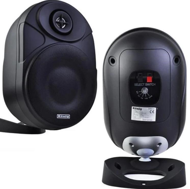 König  Smd-5T 2'Li Trafolu 30W-100V Siyah Hoparlör