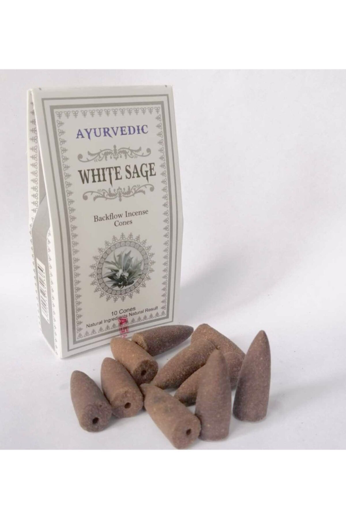 Ayurvedic Konik ( Geri Akiş ) Tütsü Adaçayi ( White Sage) Aromali( 10 Adet
