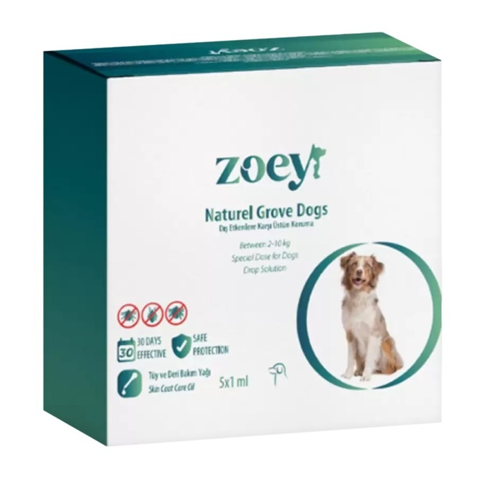 Zoey Köpek Bit Pire Kene Ense Damlasi 2-10 Kg 5X1 Ml