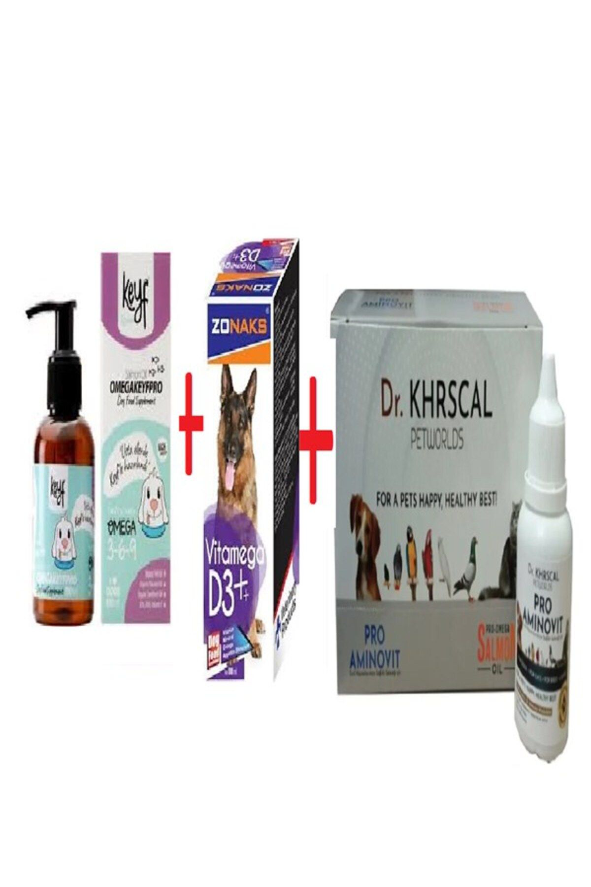 Yildem Köpek Vitamin Set (Köpekler İçin Balik Yaği Somon Yaği 100 Ml + K
