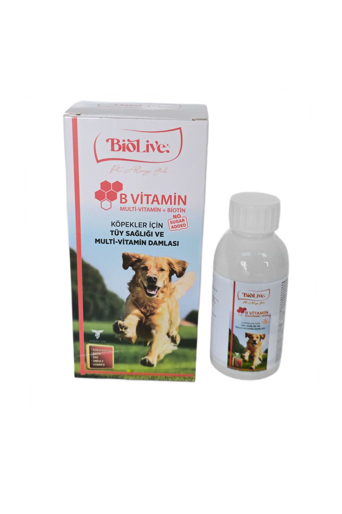 Biolive Köpekler İçin B Vitamin Multivitamin Tüy Sağliği Likit Vitamin 10