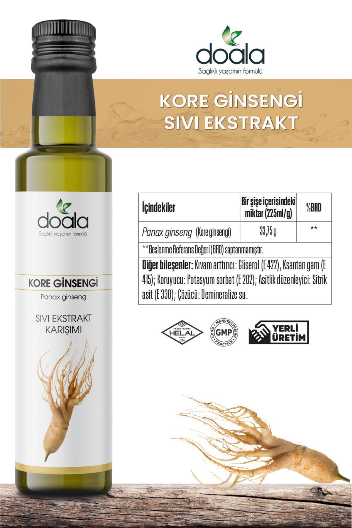 Doala Kore Ginsengi Sivi Ekstrakt 225 Ml