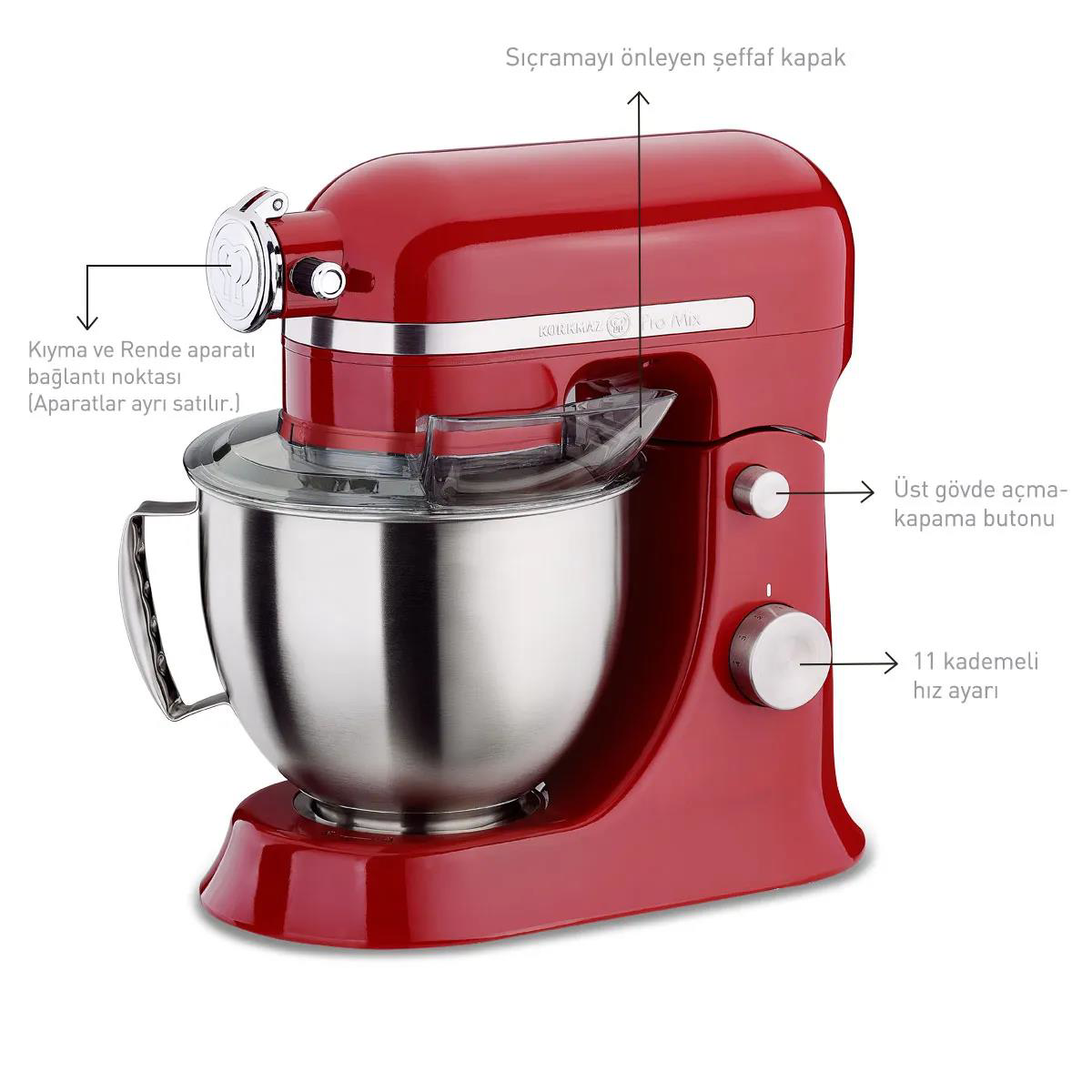 Korkmaz  A470-03 Pro Mix Kirmizi Stand Mikser